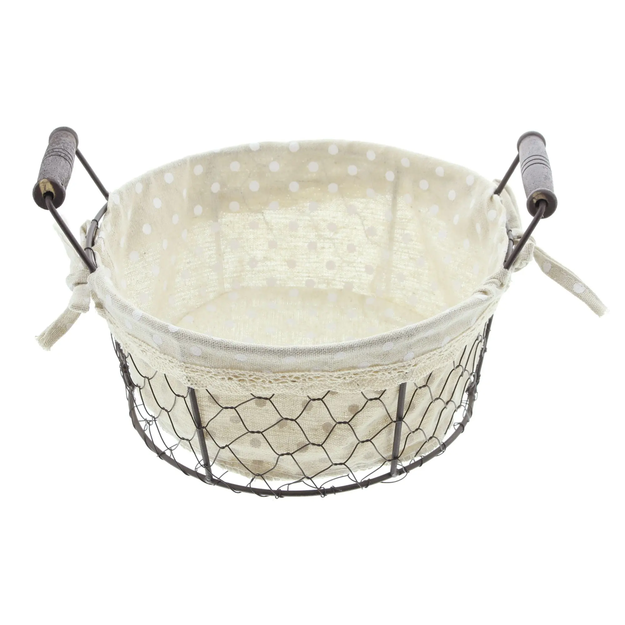 Acheter Panier de rangement "petits pois", rond  dans la boutique en ligne de Frank Flechtwaren pour Cuisine