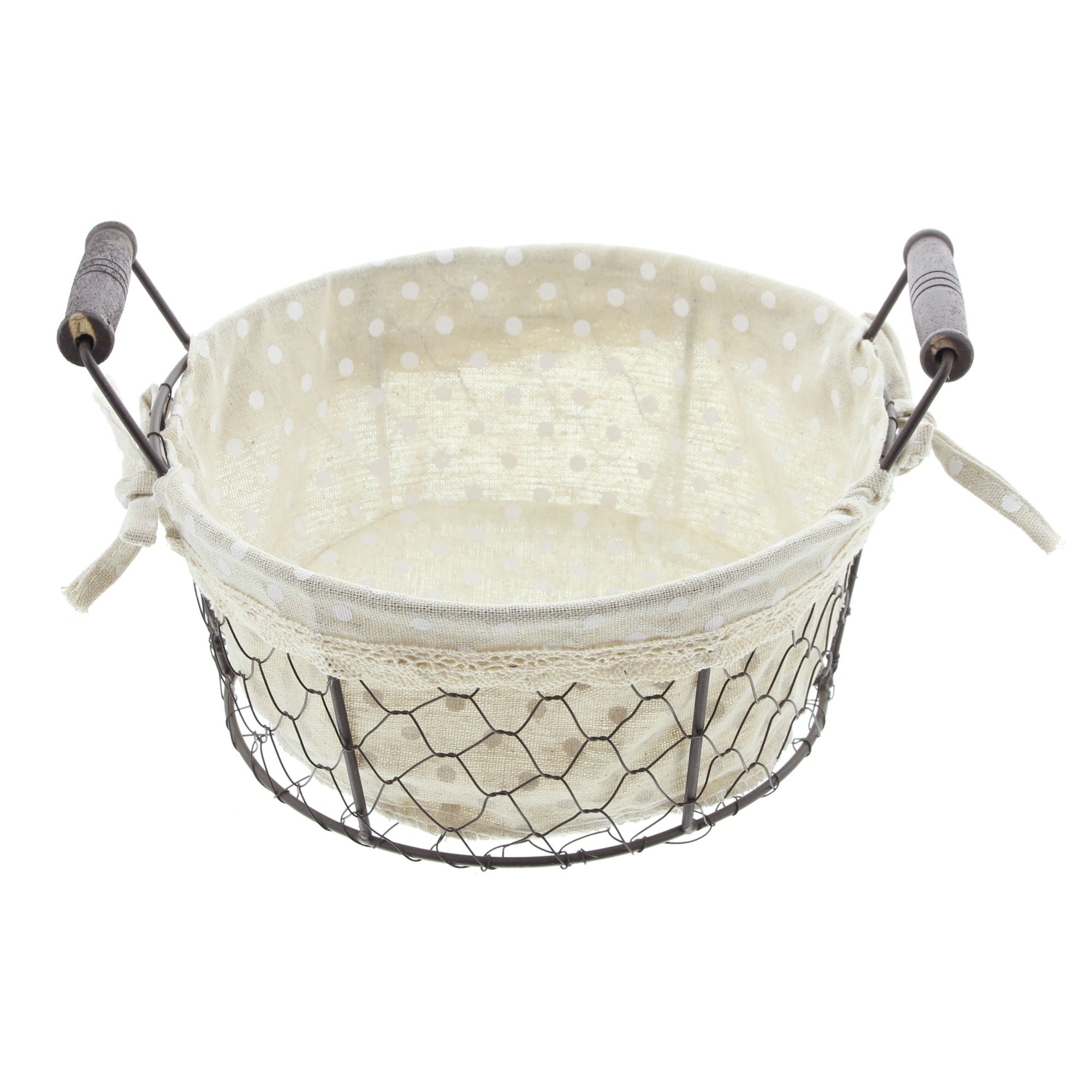 Acheter Panier de rangement "petits pois", rond  dans la boutique en ligne de Frank Flechtwaren pour Cuisine