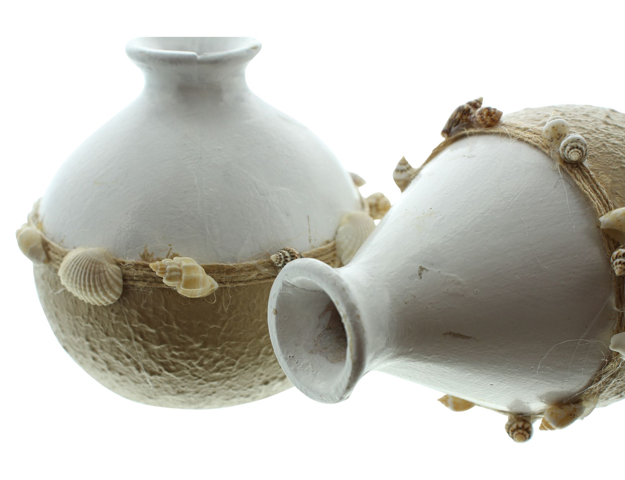 Acheter Lot de 2 vases de décoration "coquillage"  dans la boutique en ligne de Frank Flechtwaren pour Sensations Ibiza 