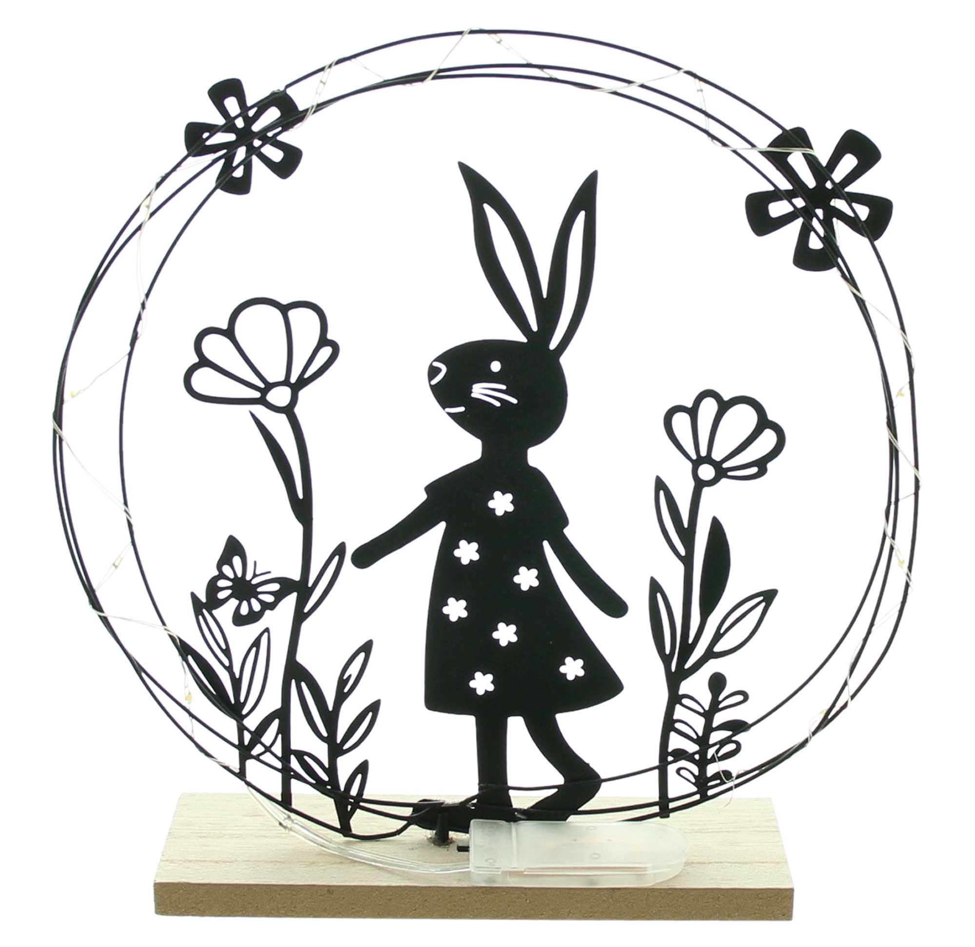 Acheter Anneau LED "petit lapin avec fleur"  dans la boutique en ligne de Frank Flechtwaren pour Pâques