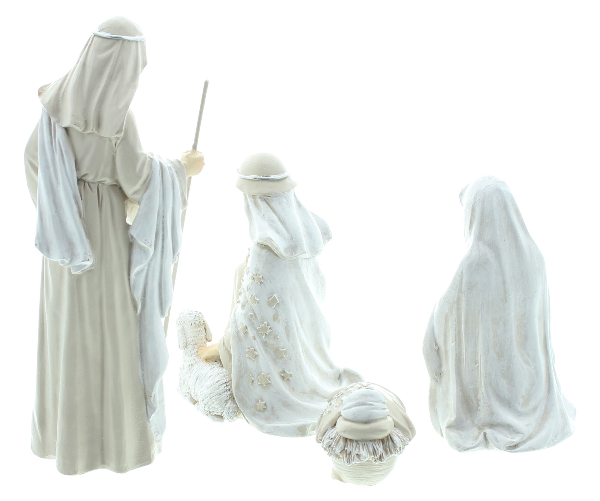 Acheter Lot de 4 figurines de crèche "veille de Noël"  dans la boutique en ligne de Frank Flechtwaren pour Figurines
