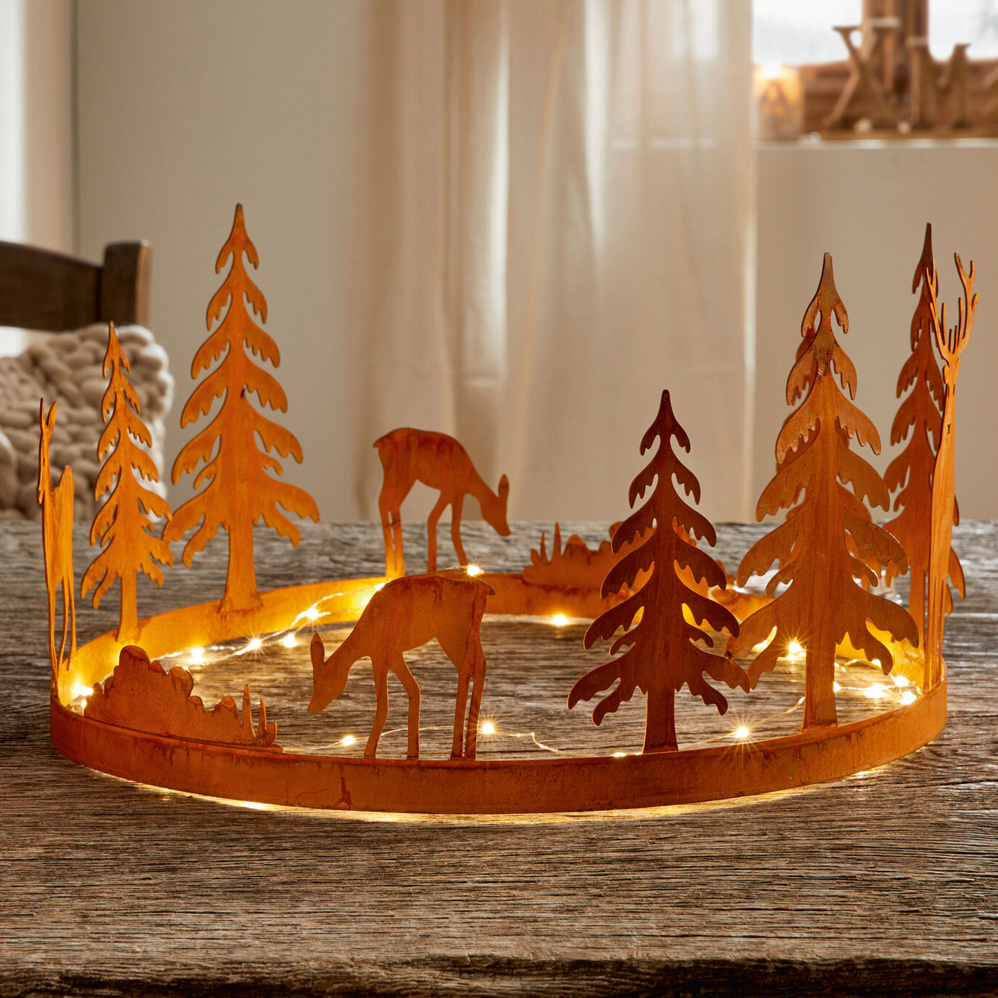 Acheter Cercle de décoration "biche et cerf"  dans la boutique en ligne de Frank Flechtwaren