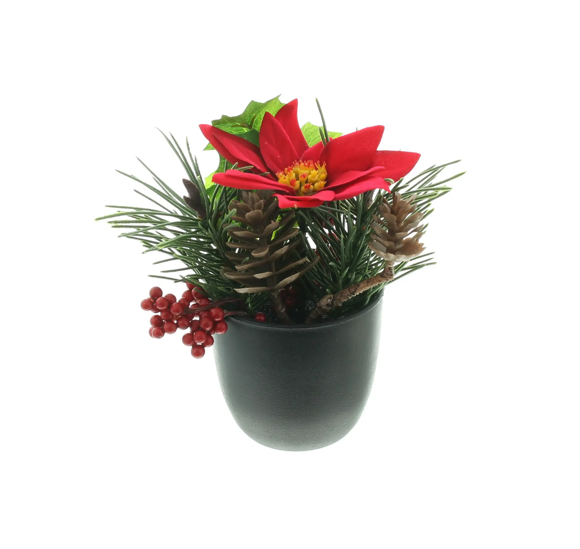 Acheter Composition florale artificielle "Poinsettia"  dans la boutique en ligne de Frank Flechtwaren pour Couronnes et bouquets