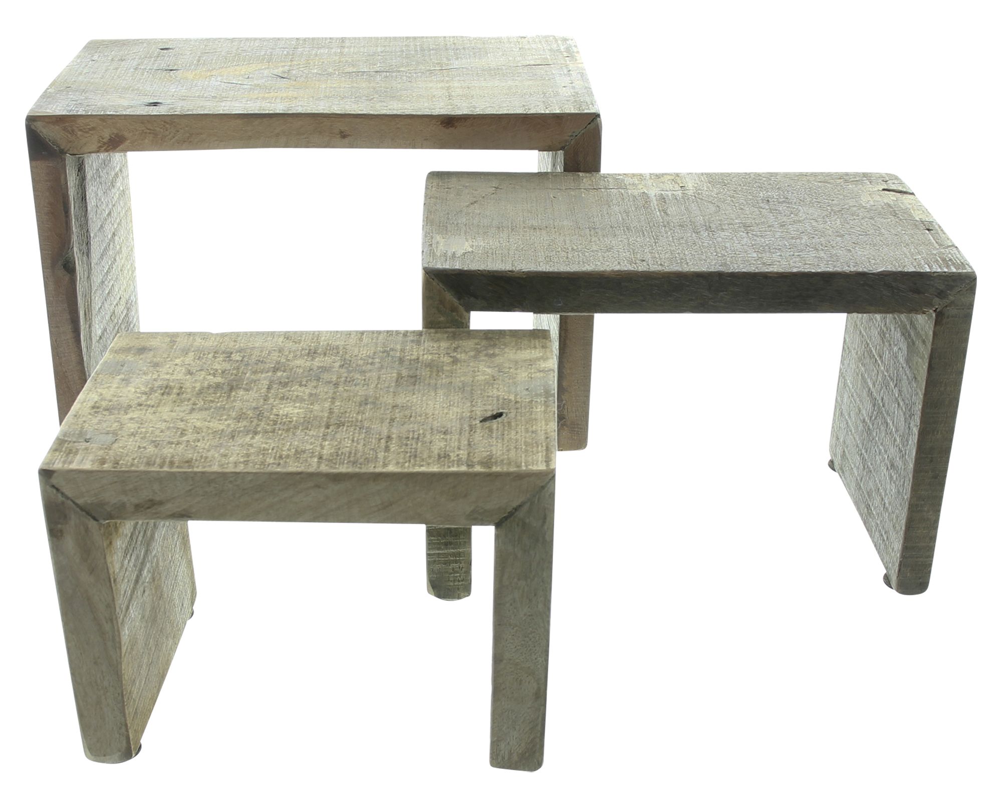 Acheter Lot de 3 bancs décoratifs "rustique" dans la boutique en ligne de Frank Flechtwaren pour Atmosphère vintage Acheter Lot de 3 bancs décoratifs "rustique" dans la boutique en ligne de Frank Flechtwaren pour Atmosphère vintage