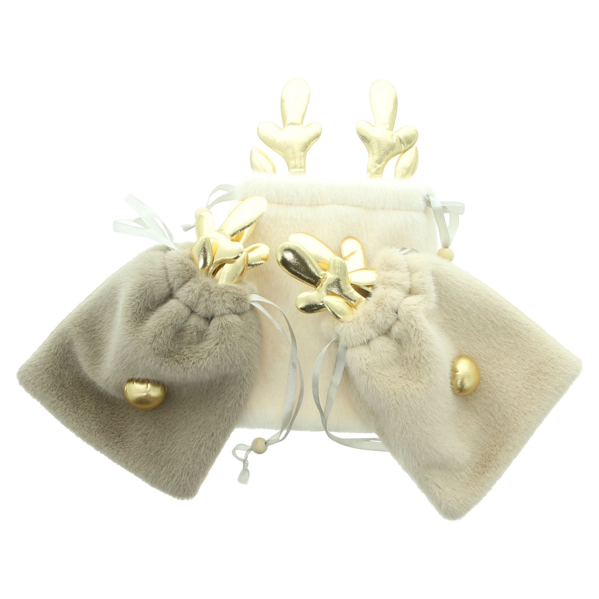 Acheter Sacs-cadeaux « Plüsch », lot de 3 dans la boutique en ligne de Frank Flechtwaren pour Sacs et pochettes cadeaux