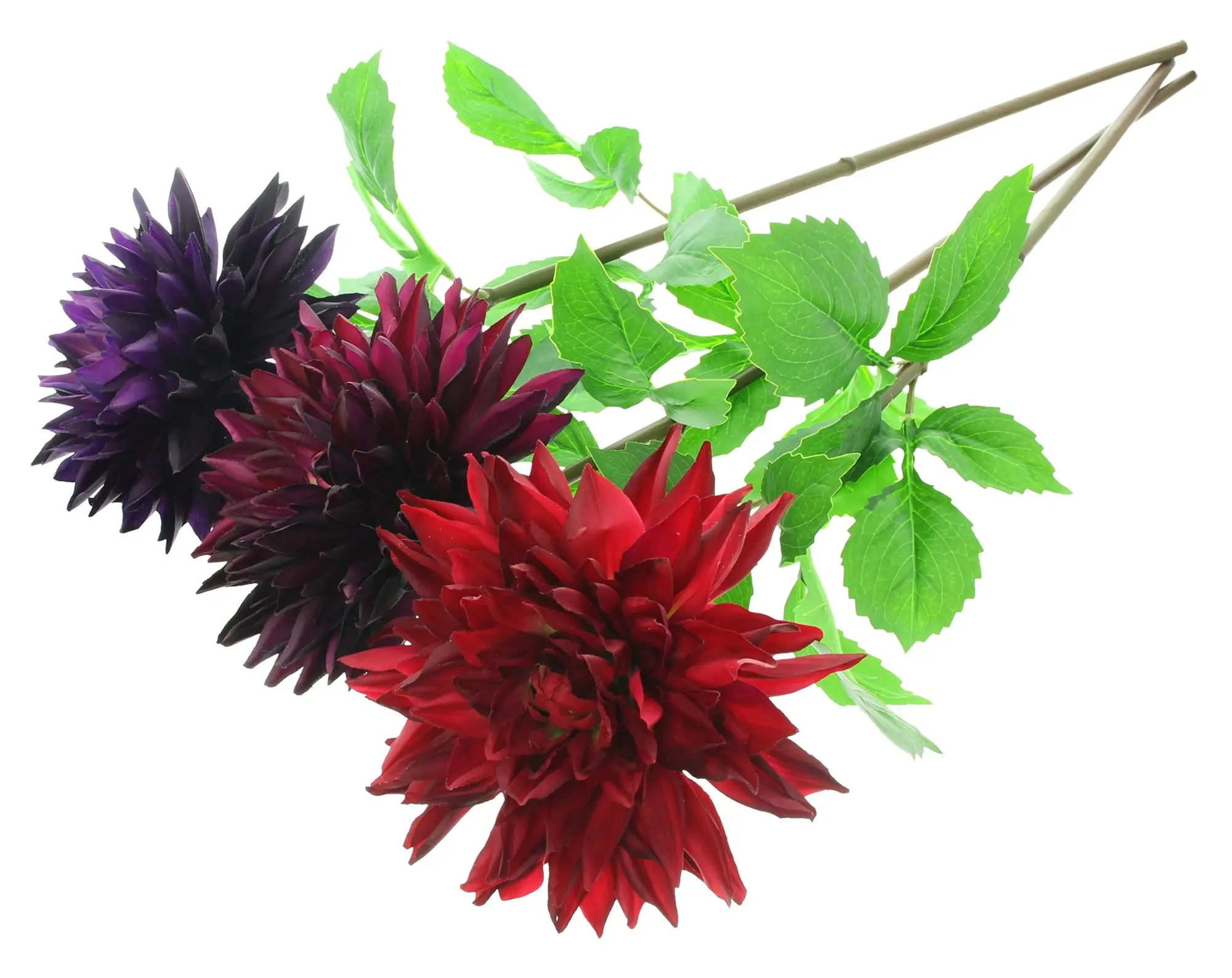 Acheter Fleur artificielle « Dahlia Purple Touch », lot de 3 dans la boutique en ligne de Frank Flechtwaren pour Tons baies