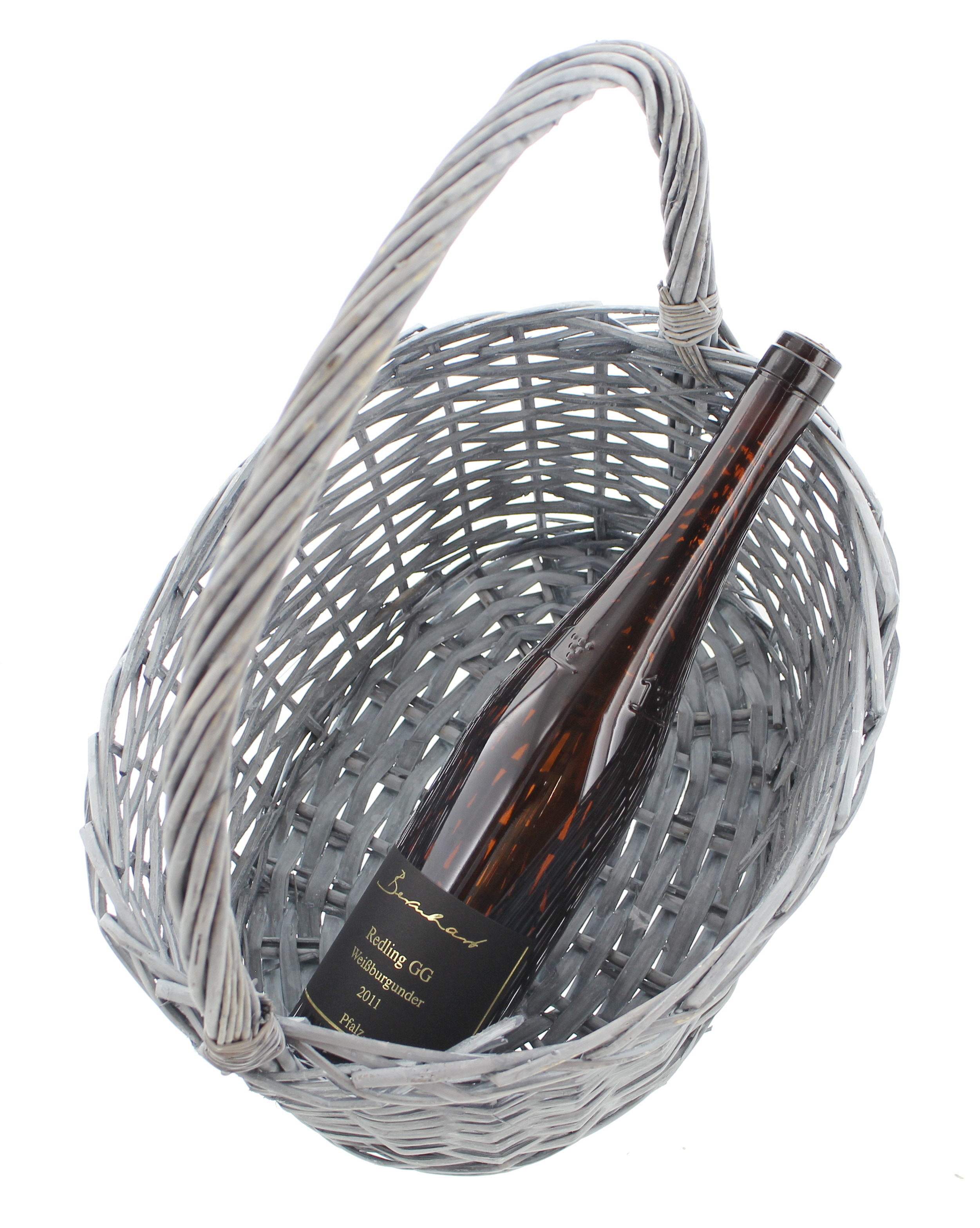 Acheter Corbeille à anse "cérusé gris" dans la boutique en ligne de Frank Flechtwaren pour Paniers cadeaux Acheter Corbeille à anse "cérusé gris" dans la boutique en ligne de Frank Flechtwaren pour Paniers cadeaux