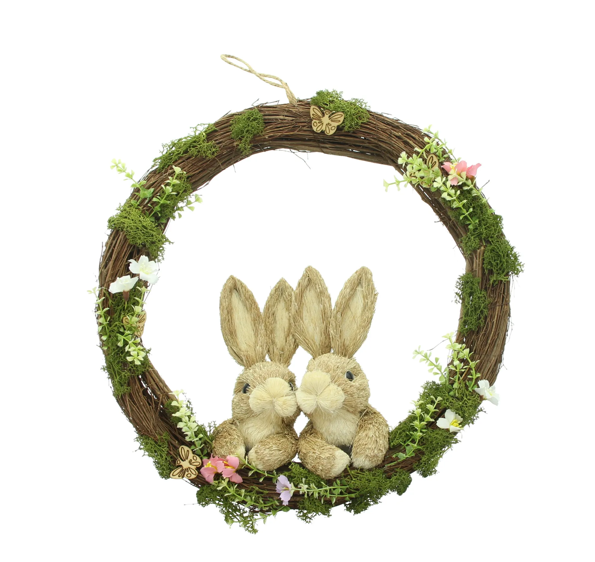 Acheter Couronne " couple de lapins"  dans la boutique en ligne de Frank Flechtwaren pour Pâques colorée