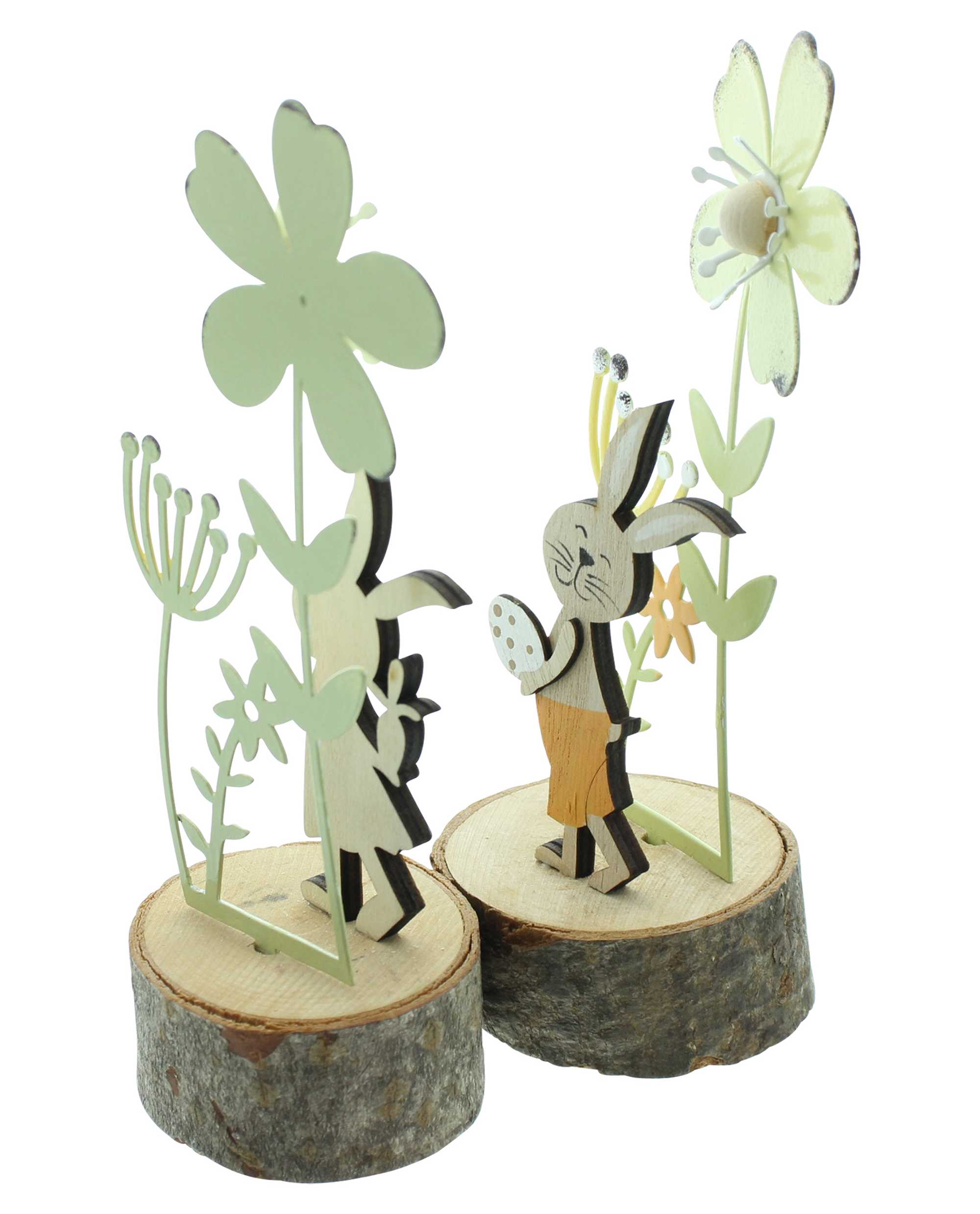 Acheter Lot de 2 lapins "prairie fleurie"  dans la boutique en ligne de Frank Flechtwaren pour Lapin &amp; co