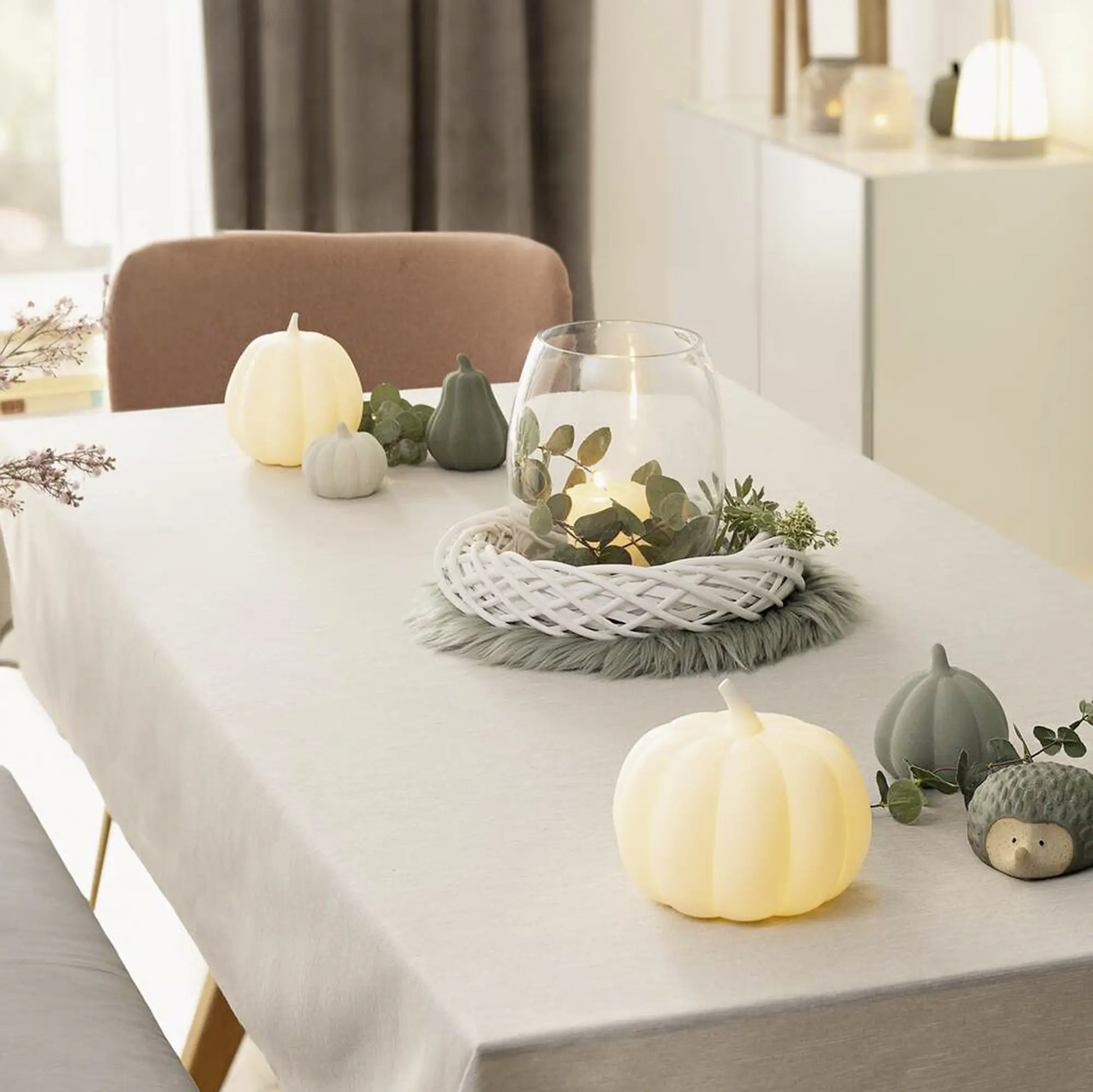 Acheter Lot de 2 citrouilles "White"  dans la boutique en ligne de Frank Flechtwaren