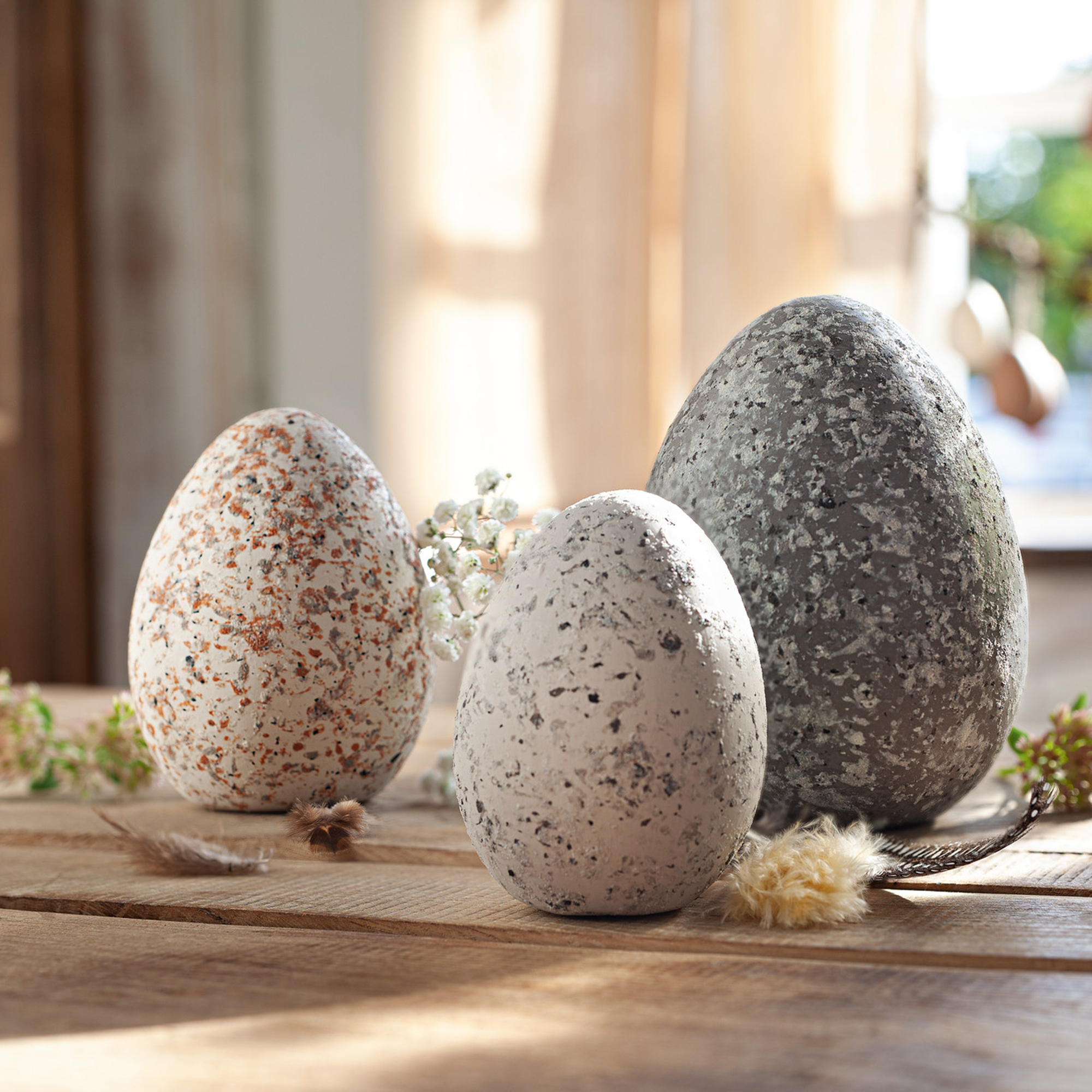 Acheter Lot de 3 œufs "granit"  dans la boutique en ligne de Frank Flechtwaren