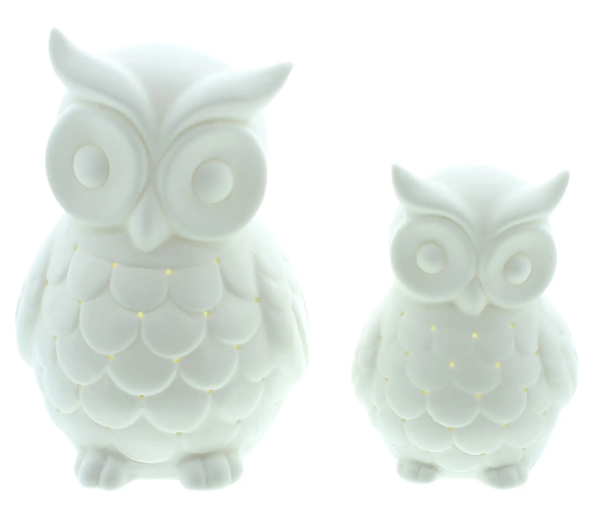 Acheter Lot de 2 hiboux "White"  dans la boutique en ligne de Frank Flechtwaren pour Figurines
