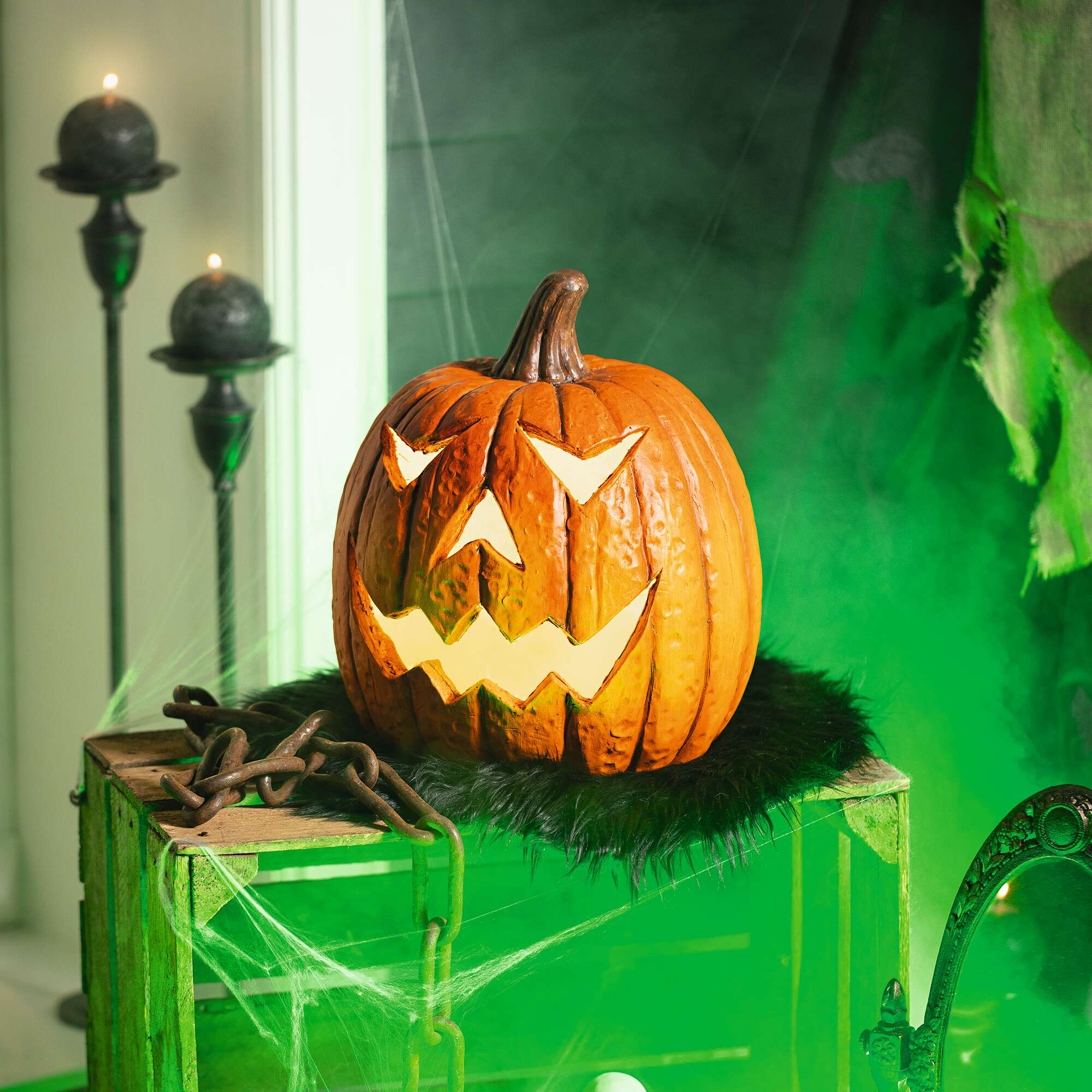 Acheter Citrouille LED "Spooky"  dans la boutique en ligne de Frank Flechtwaren