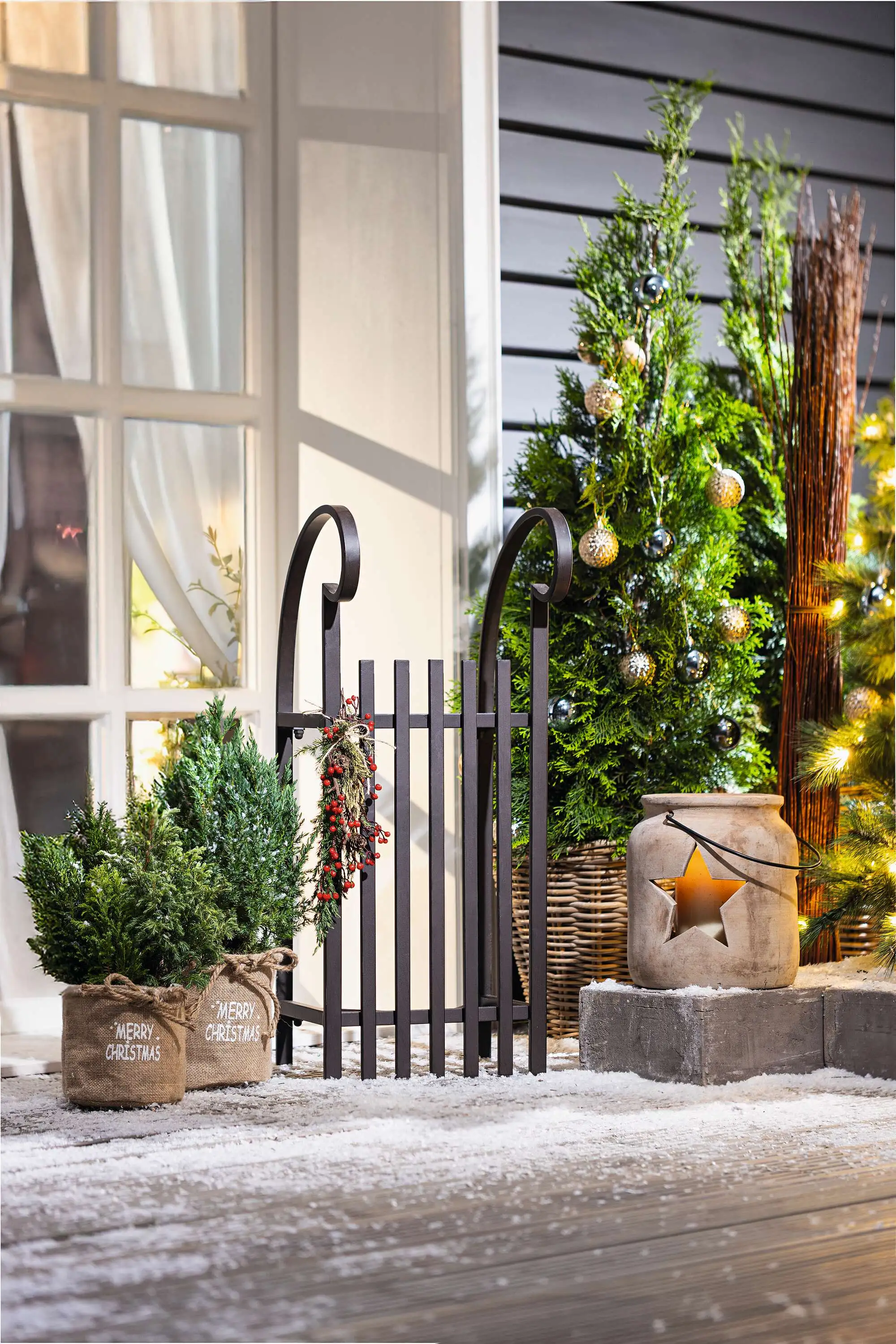 Acheter Lot de 2 paniers à plantes "Merry Christmas"  dans la boutique en ligne de Frank Flechtwaren pour Planteur