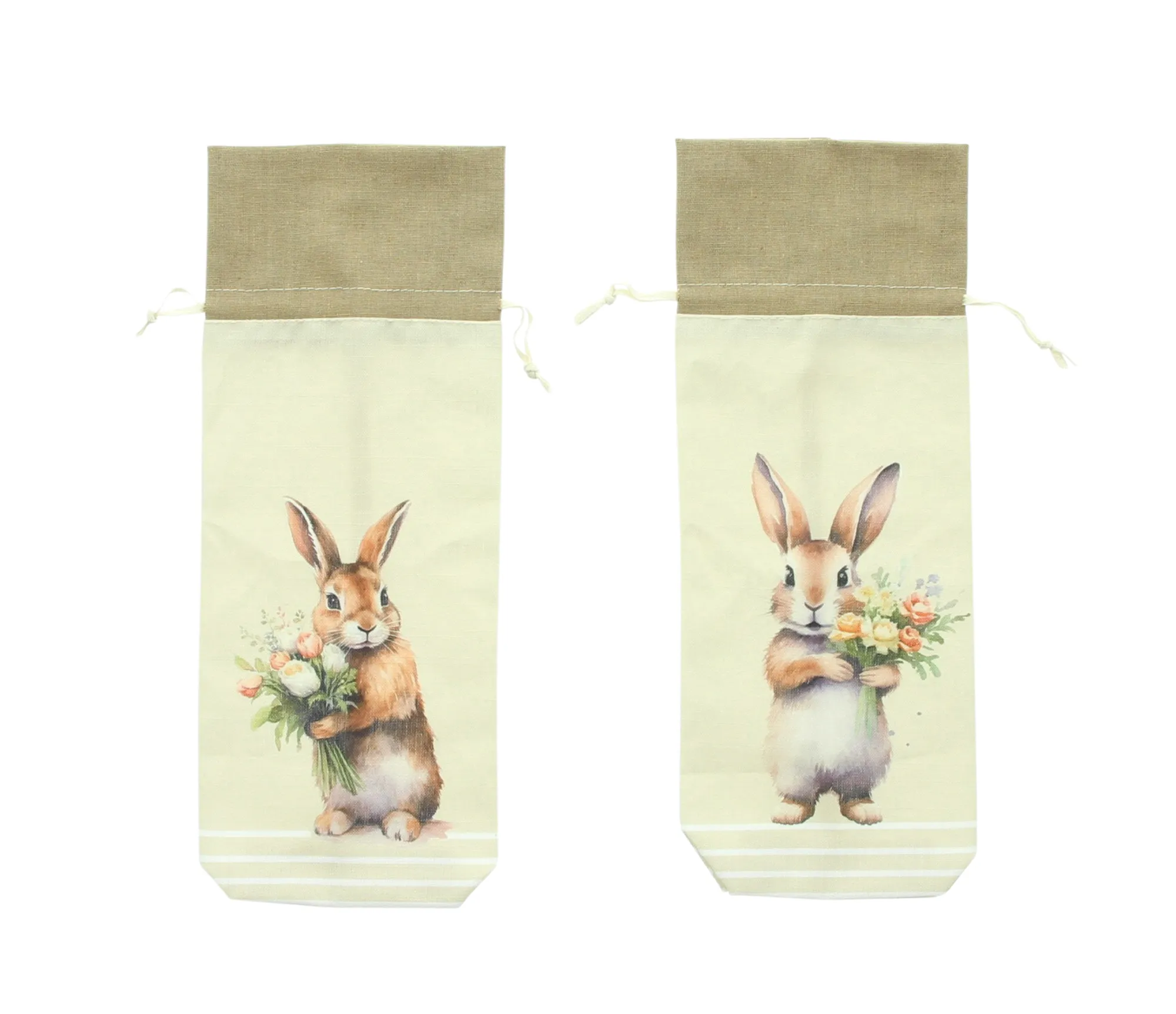 Acheter Lot de 2 sacs cadeaux "lapin fleuri"  dans la boutique en ligne de Frank Flechtwaren pour Lapin &amp; co