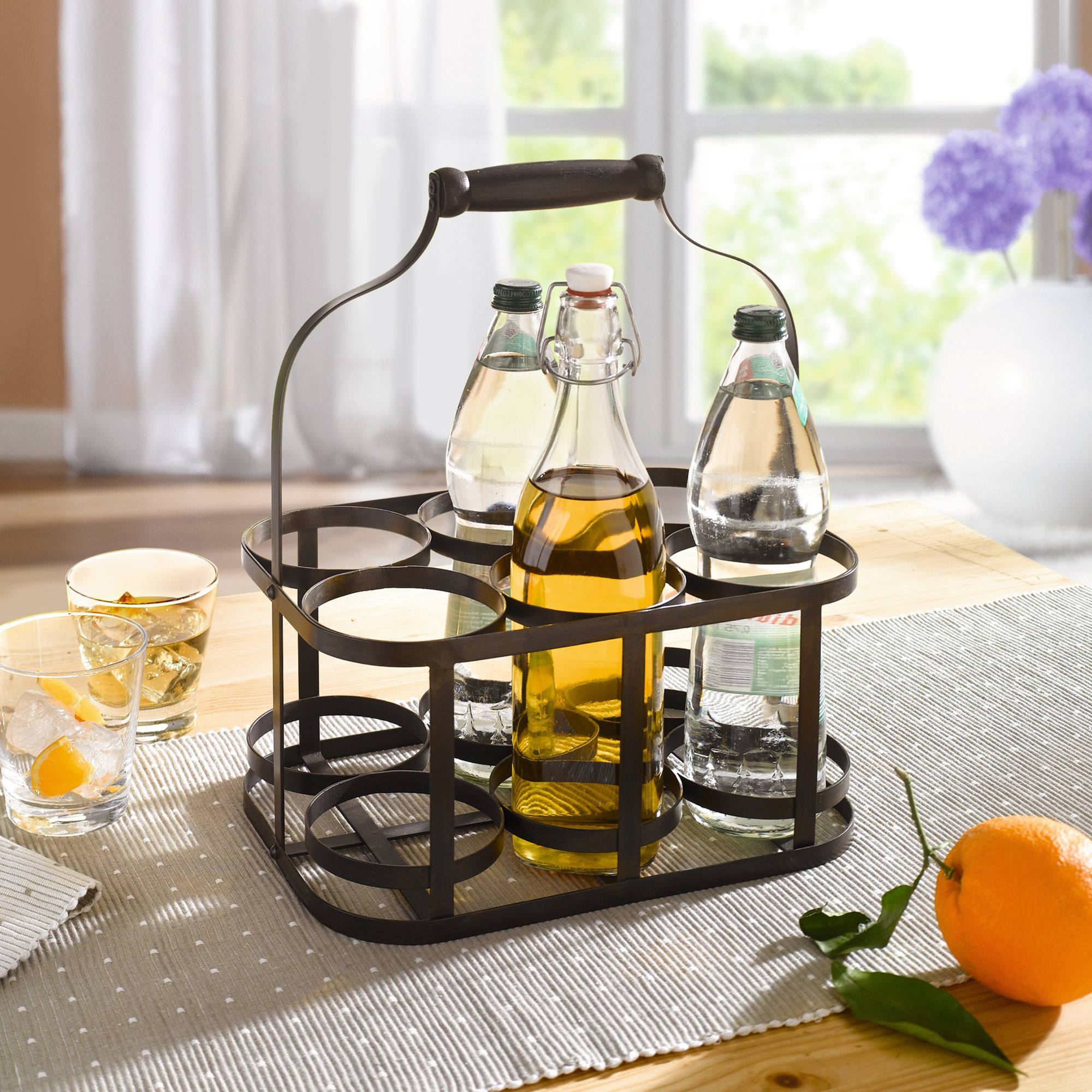 Acheter Panier porte-bouteilles "métal"  dans la boutique en ligne de Frank Flechtwaren