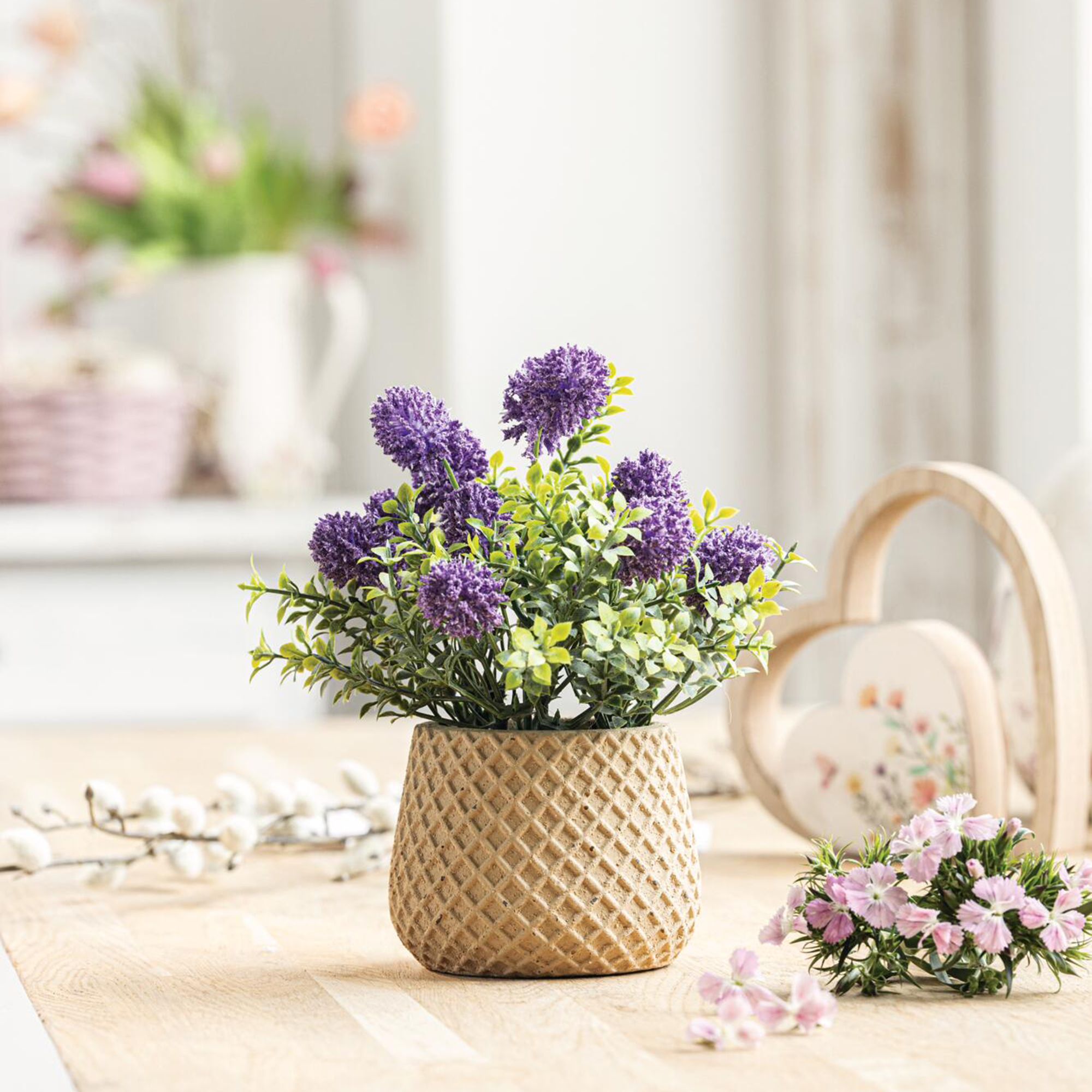 Acheter Fleur artificielle "purple" en pot  dans la boutique en ligne de Frank Flechtwaren