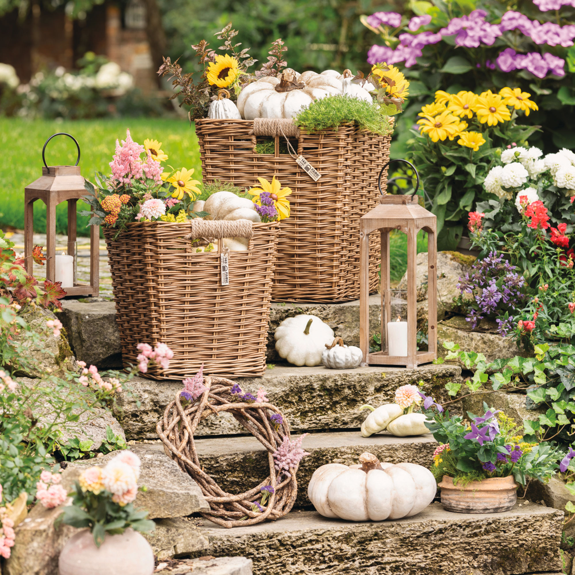 Acheter Lot de 2 corbeilles "osier entier"  dans la boutique en ligne de Frank Flechtwaren pour Paniers de remplissage &amp; universels