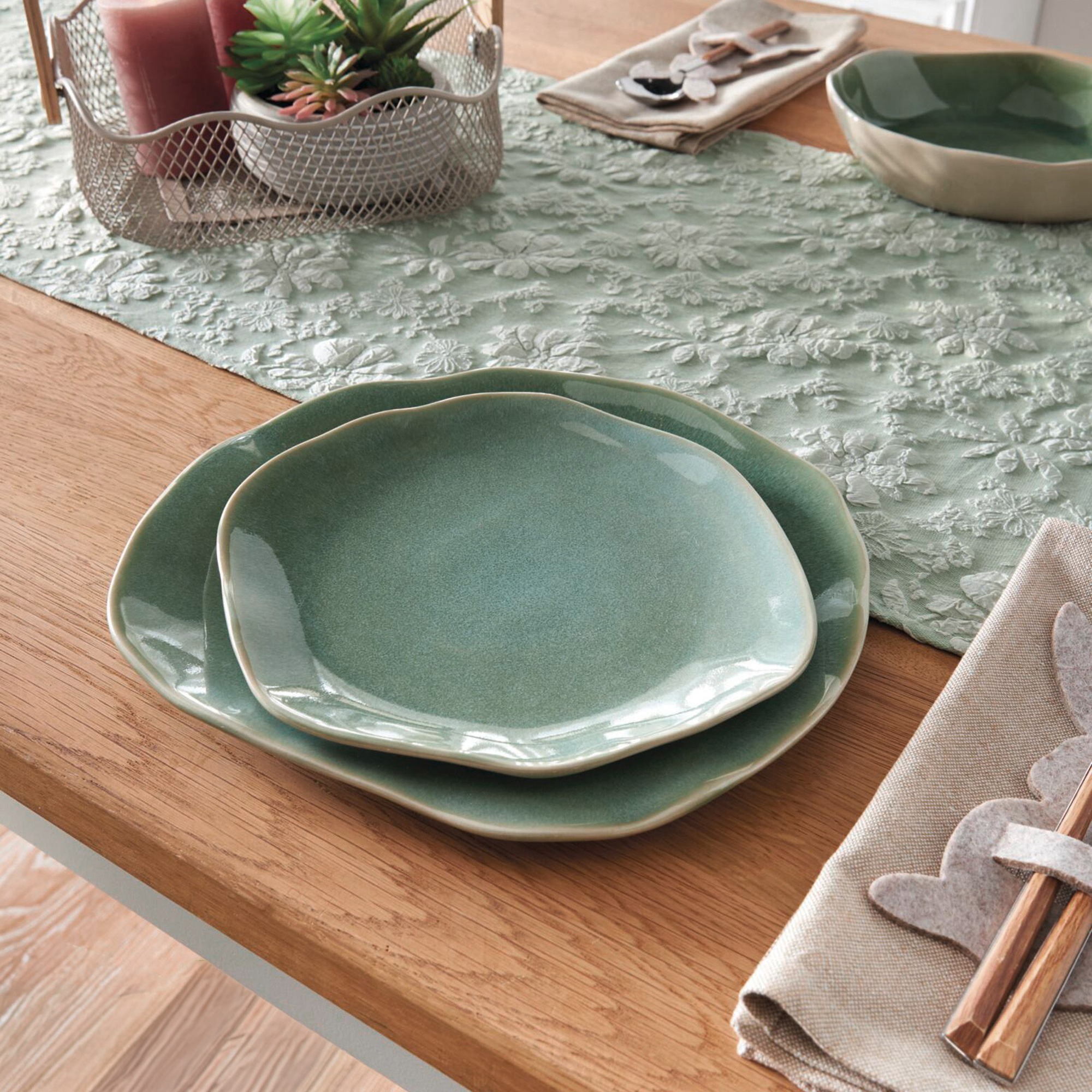 Acheter Lot de 2 assiettes "organic"  dans la boutique en ligne de Frank Flechtwaren