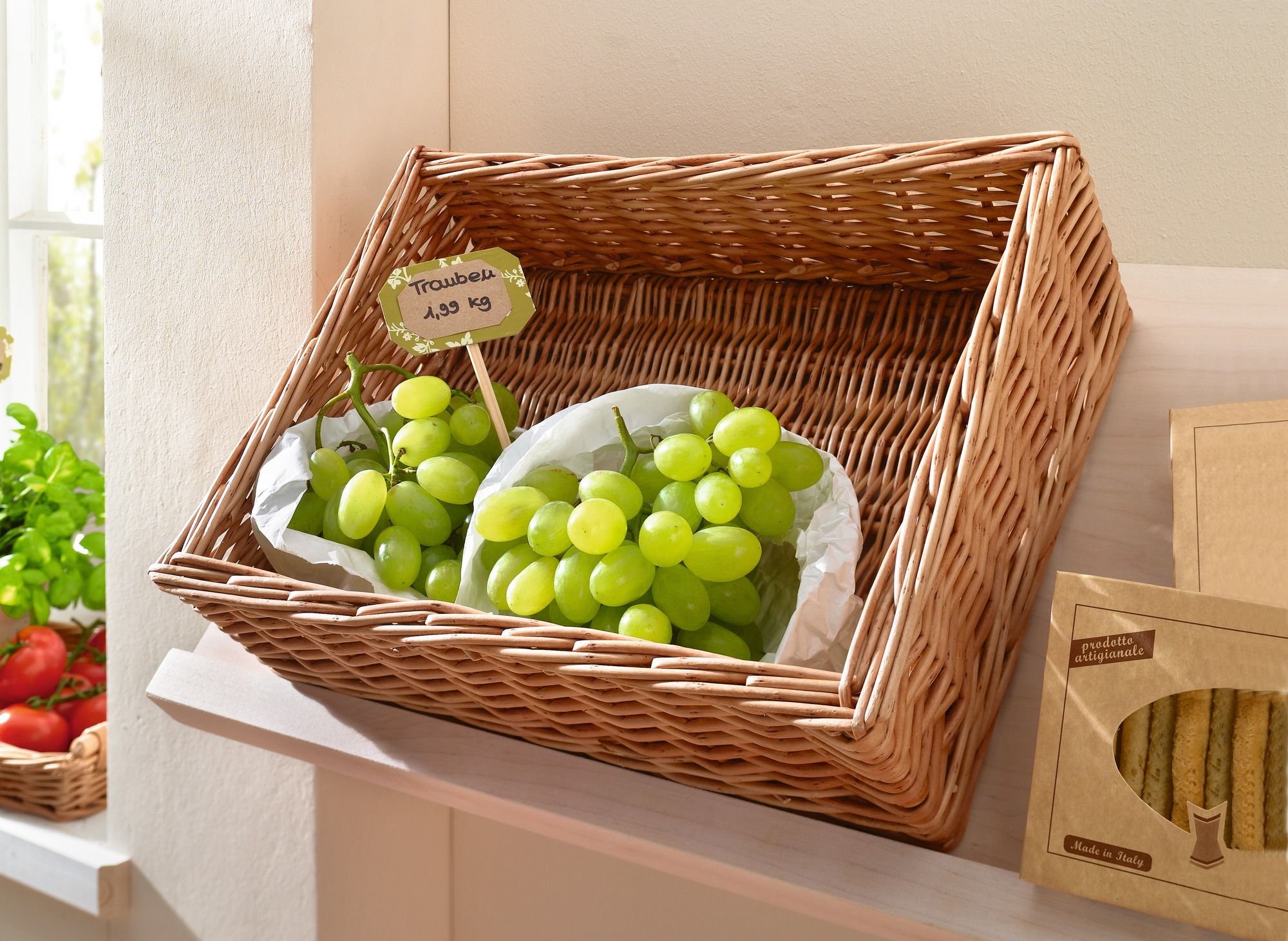 Acheter Panier d'étalage "nature"  dans la boutique en ligne de Frank Flechtwaren