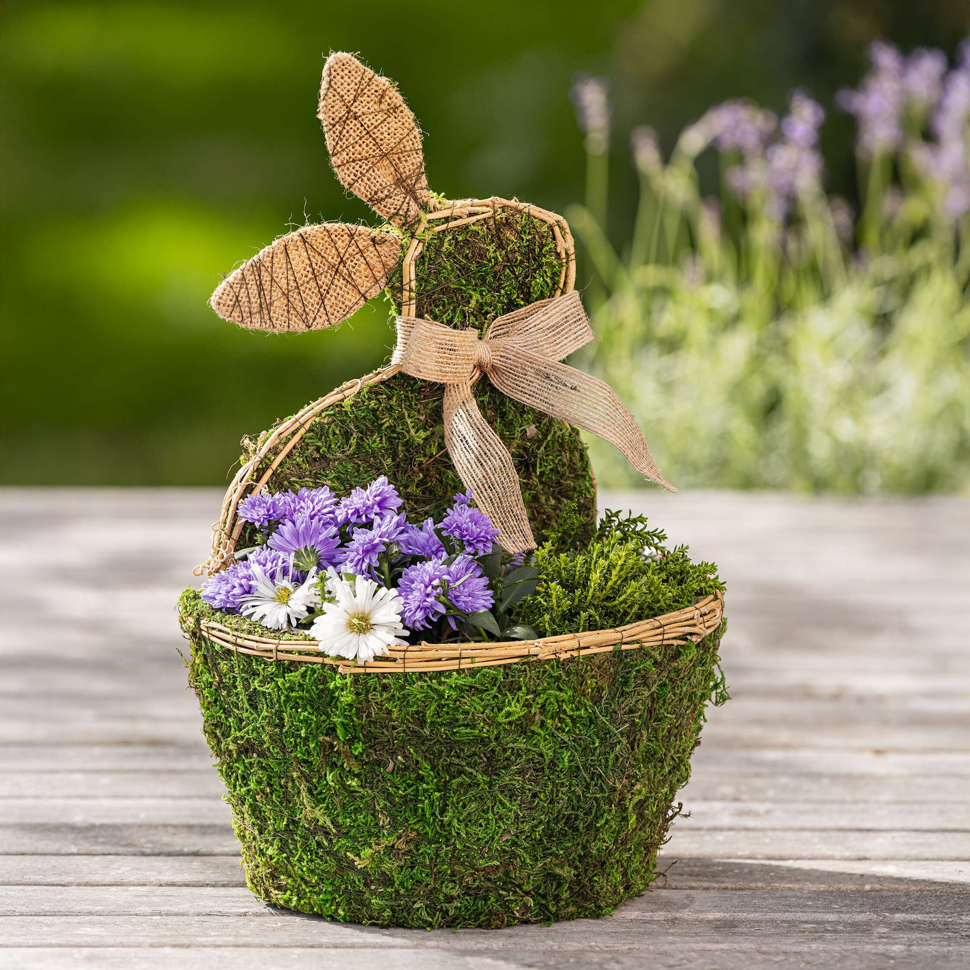 Acheter Jardinière mousse "Lapin"  dans la boutique en ligne de Frank Flechtwaren pour Pâques