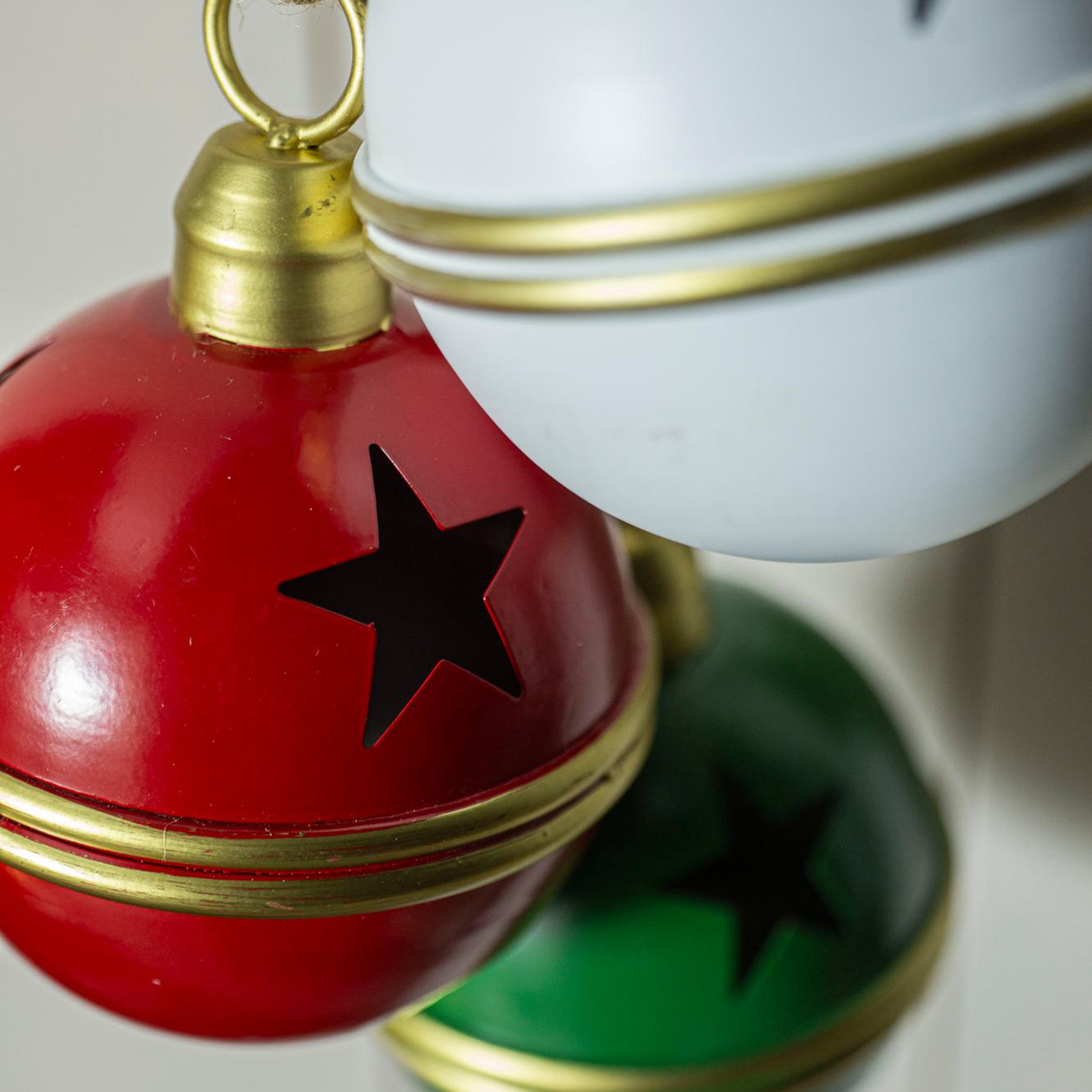 Acheter Cloche de Noël « Étoiles », lot de 3 dans la boutique en ligne de Frank Flechtwaren pour Décorations à suspendre
