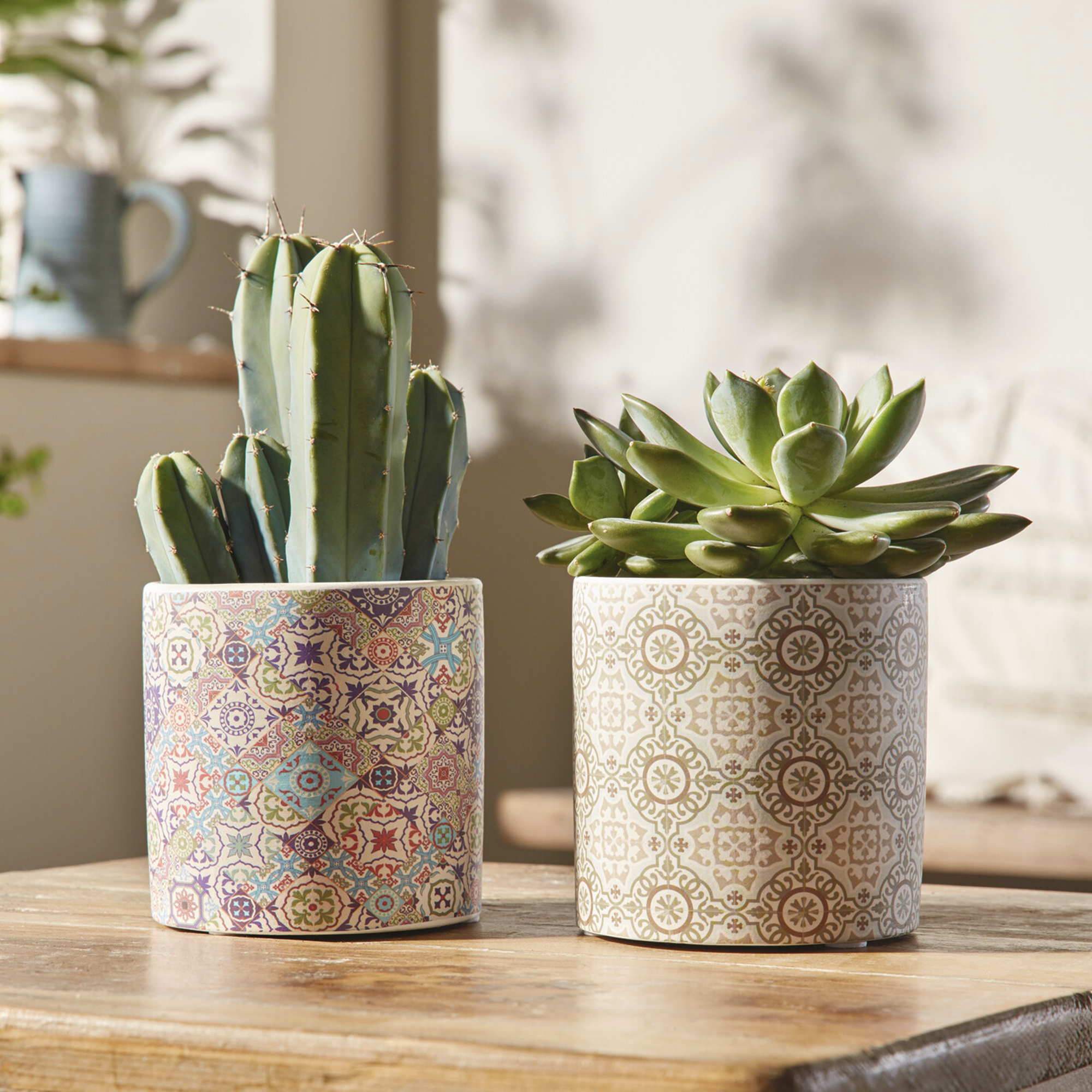 Acheter lot de 2 pots de fleurs "Mosaïque"  dans la boutique en ligne de Frank Flechtwaren