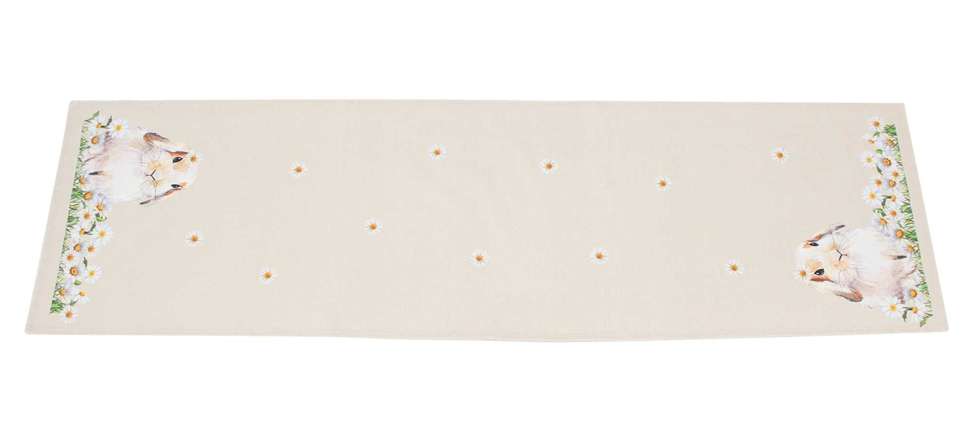 Acheter Chemin de table "lapin fleurs"  dans la boutique en ligne de Frank Flechtwaren pour Pâques