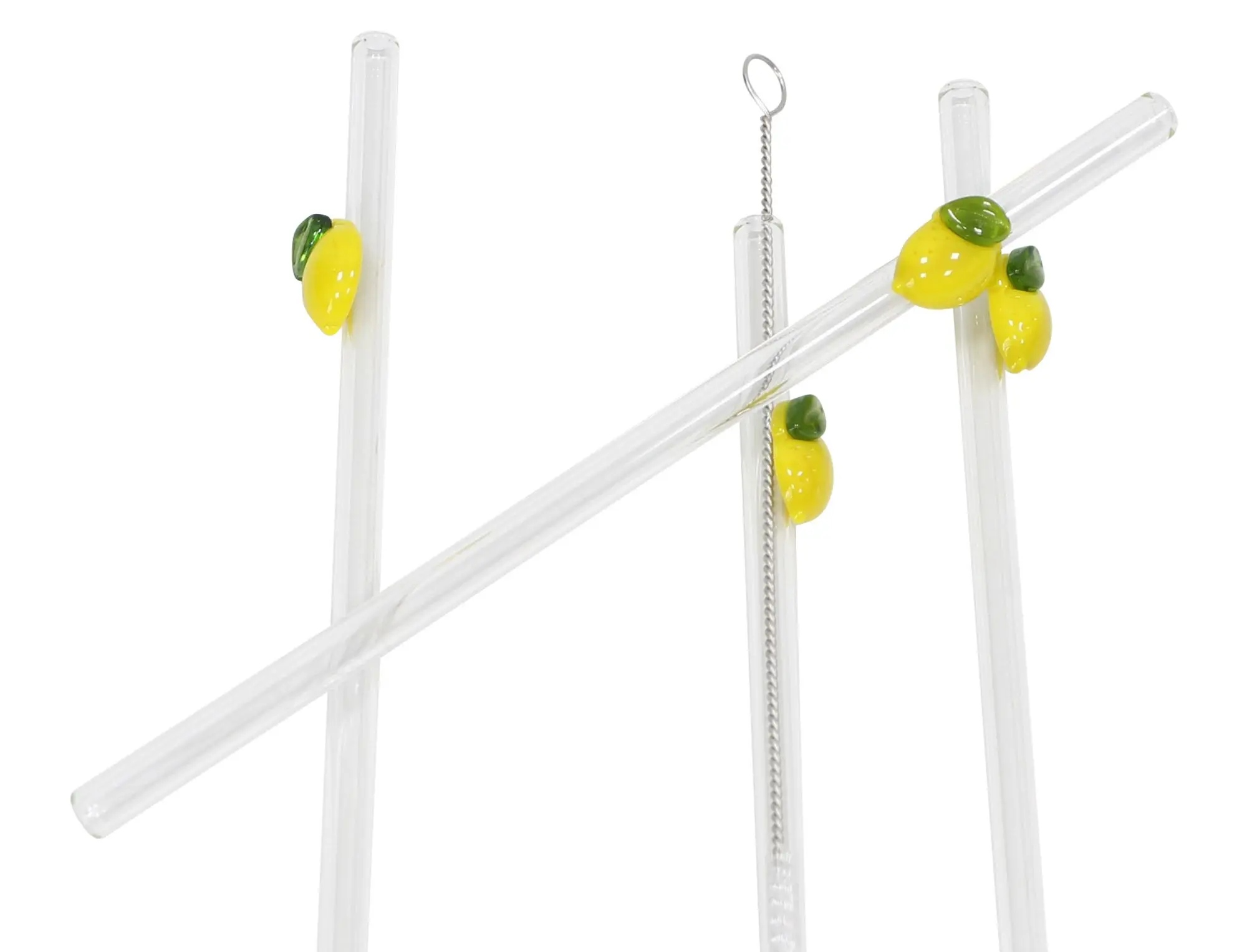 Acheter Pailles « Citron », lot de 4  dans la boutique en ligne de Frank Flechtwaren pour Sorbet citron au
