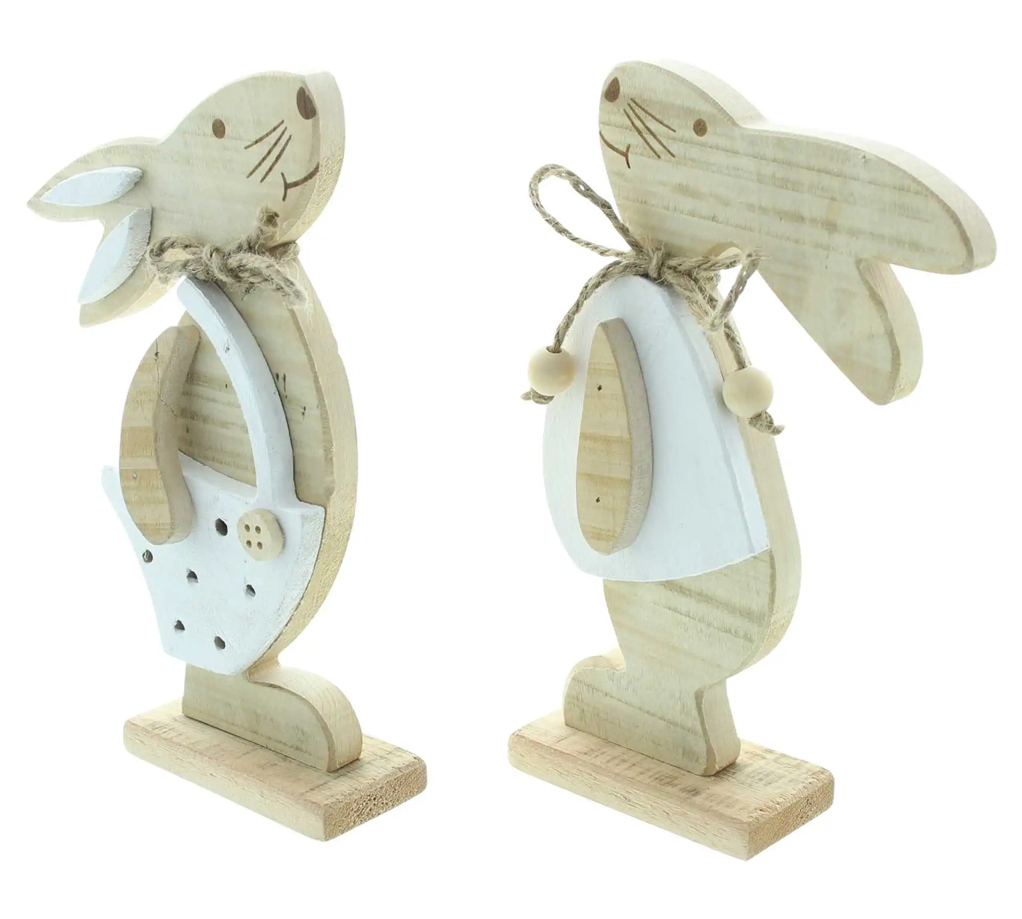 Acheter Lot de 2 lapins "Hansi &amp; Franzi"  dans la boutique en ligne de Frank Flechtwaren pour Pâques
