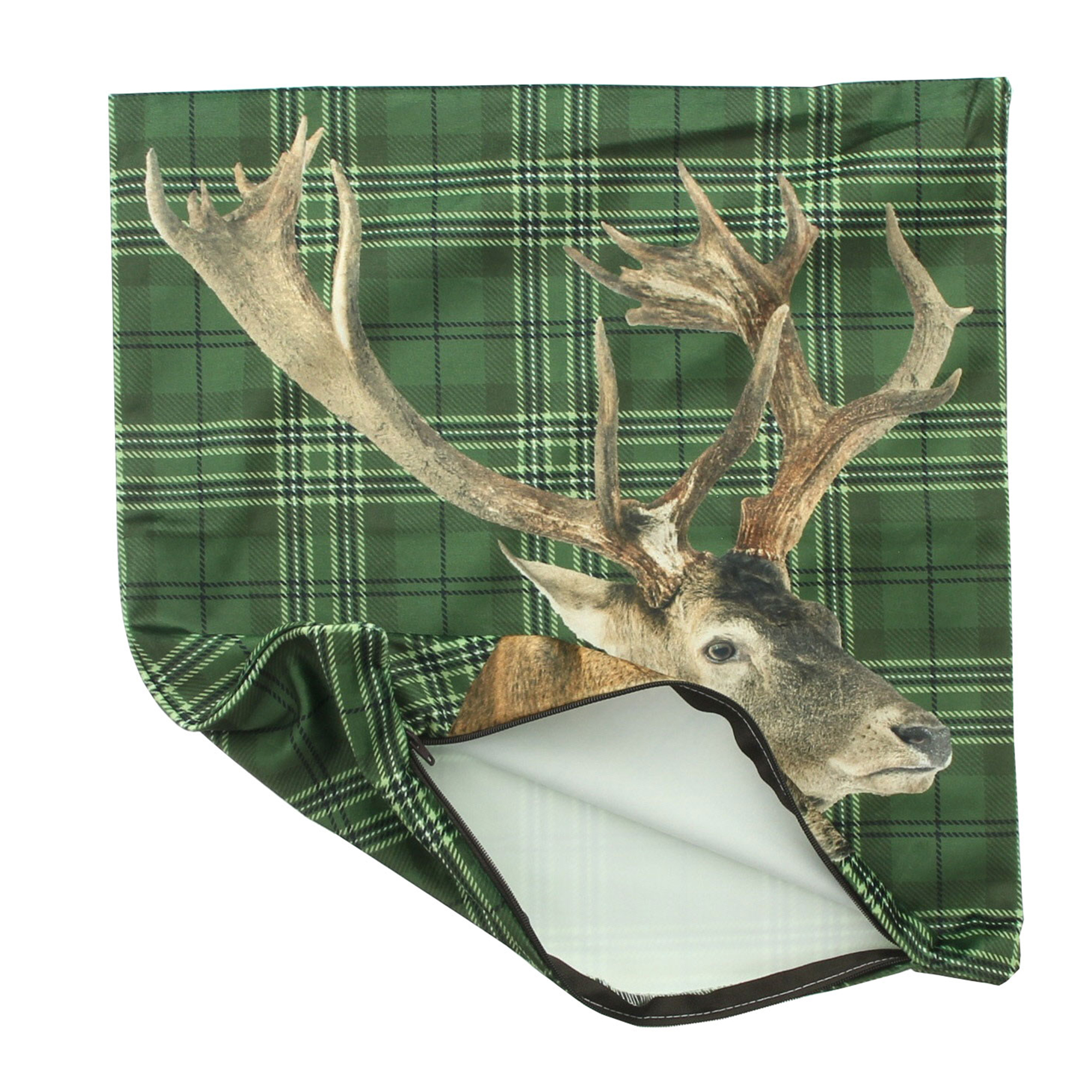 Acheter Housse de coussin « Cervo », verte  dans la boutique en ligne de Frank Flechtwaren pour Remplissages