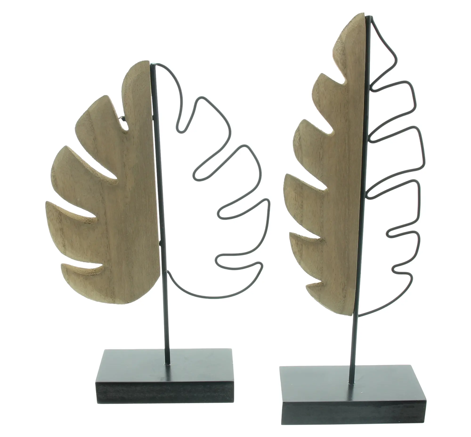 Acheter Lot de 2 éléments décoratifs "feuilles"  dans la boutique en ligne de Frank Flechtwaren pour Colonnes décoratives