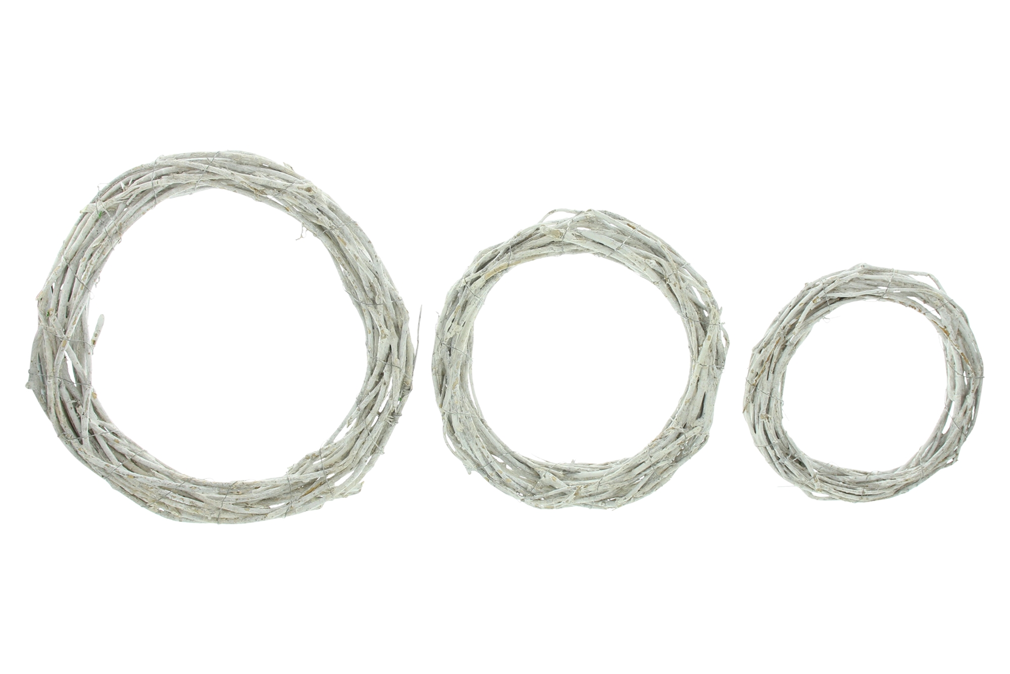 Acheter Lot de 3 couronnes "white"  dans la boutique en ligne de Frank Flechtwaren pour Couronnes