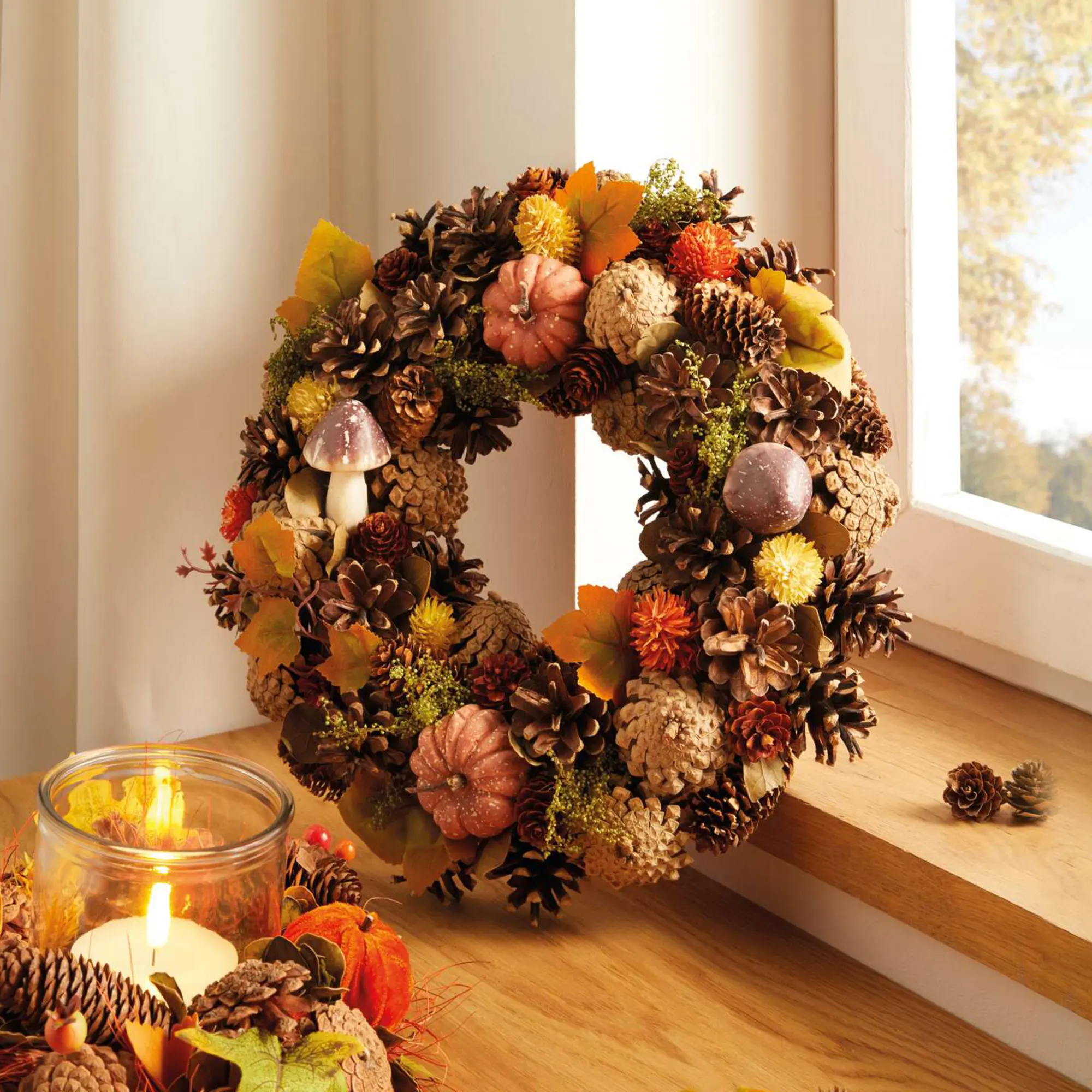 Acheter Couronne "variétés d'automne"  dans la boutique en ligne de Frank Flechtwaren