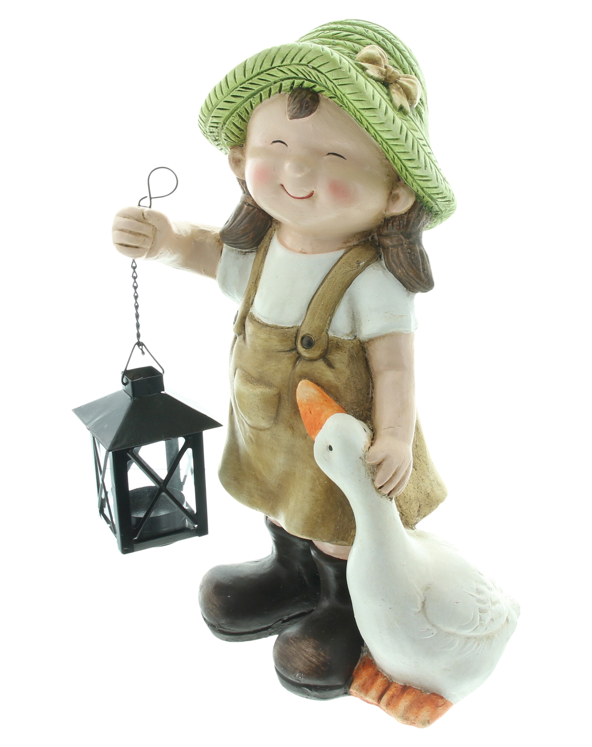 Acheter Figurine "fillette avec oie"  dans la boutique en ligne de Frank Flechtwaren pour Figurines de jardin