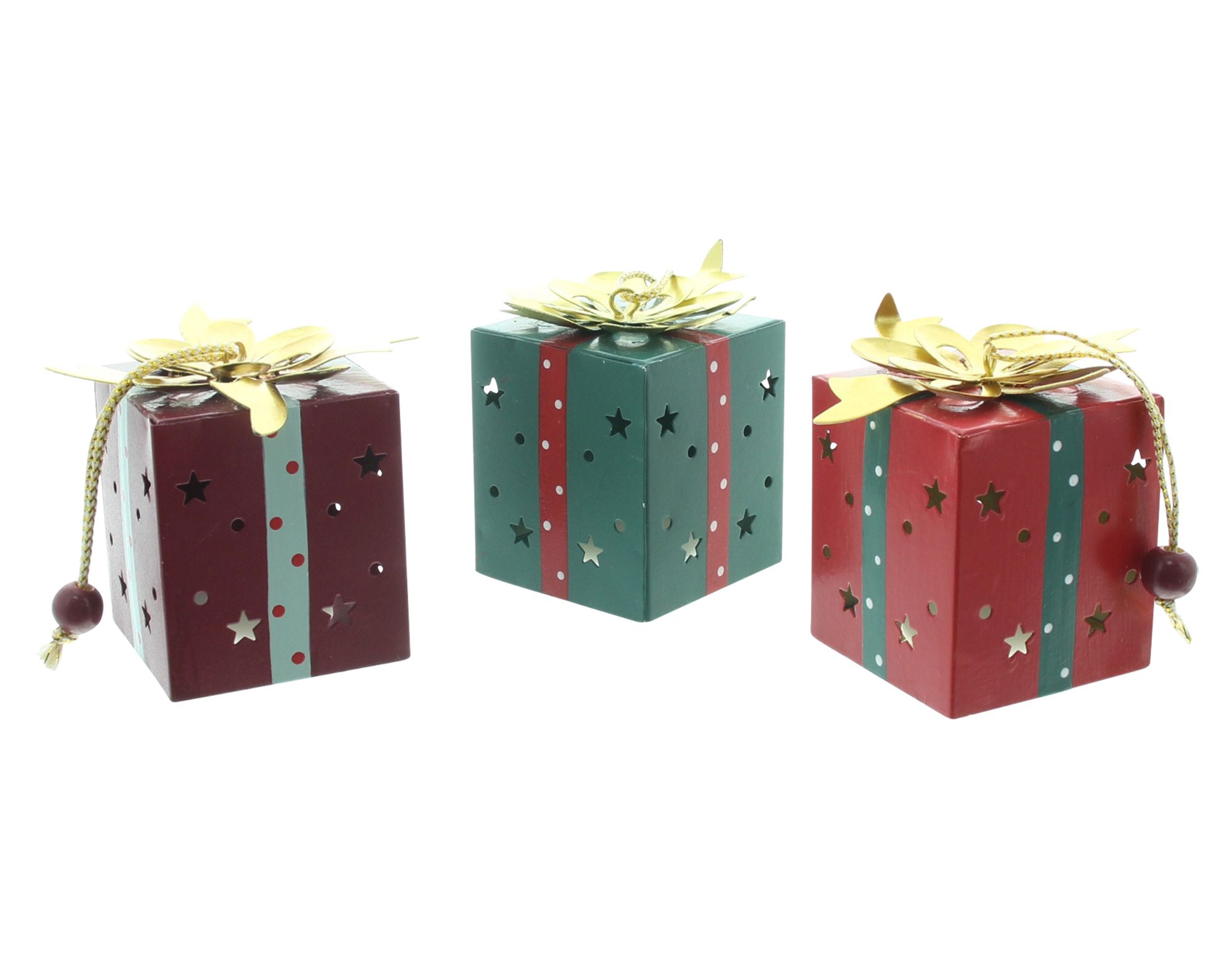 Acheter Pendentifs LED « Cadeau », lot de 3 dans la boutique en ligne de Frank Flechtwaren pour Décorations à suspendre
