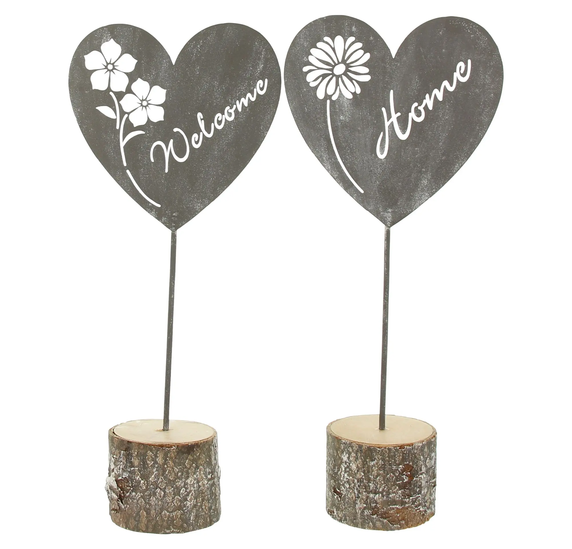 Acheter Lot de 2 coeurs "Welcome Home"  dans la boutique en ligne de Frank Flechtwaren pour Pâques