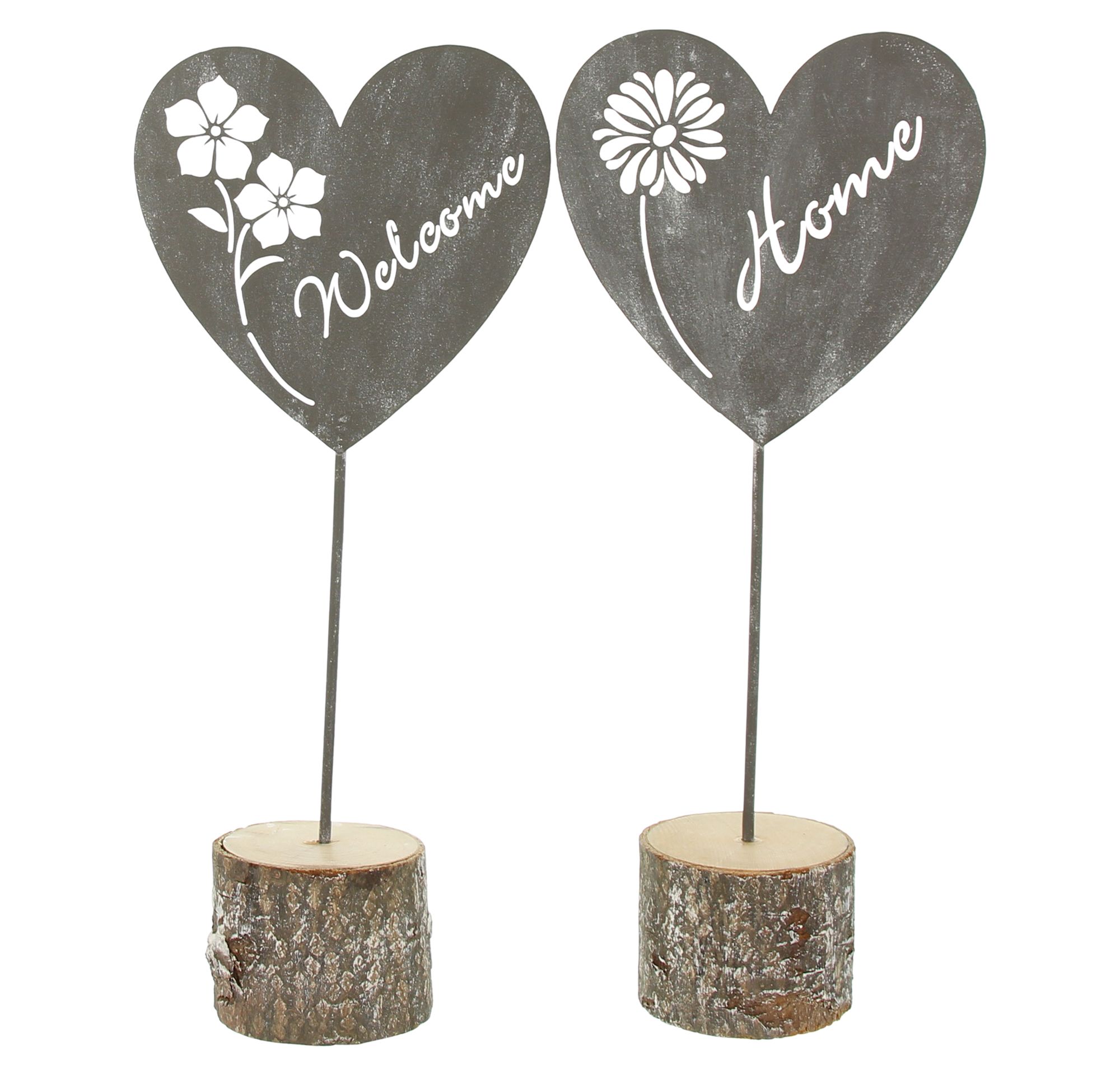 Acheter Lot de 2 coeurs "Welcome Home"  dans la boutique en ligne de Frank Flechtwaren pour Pâques