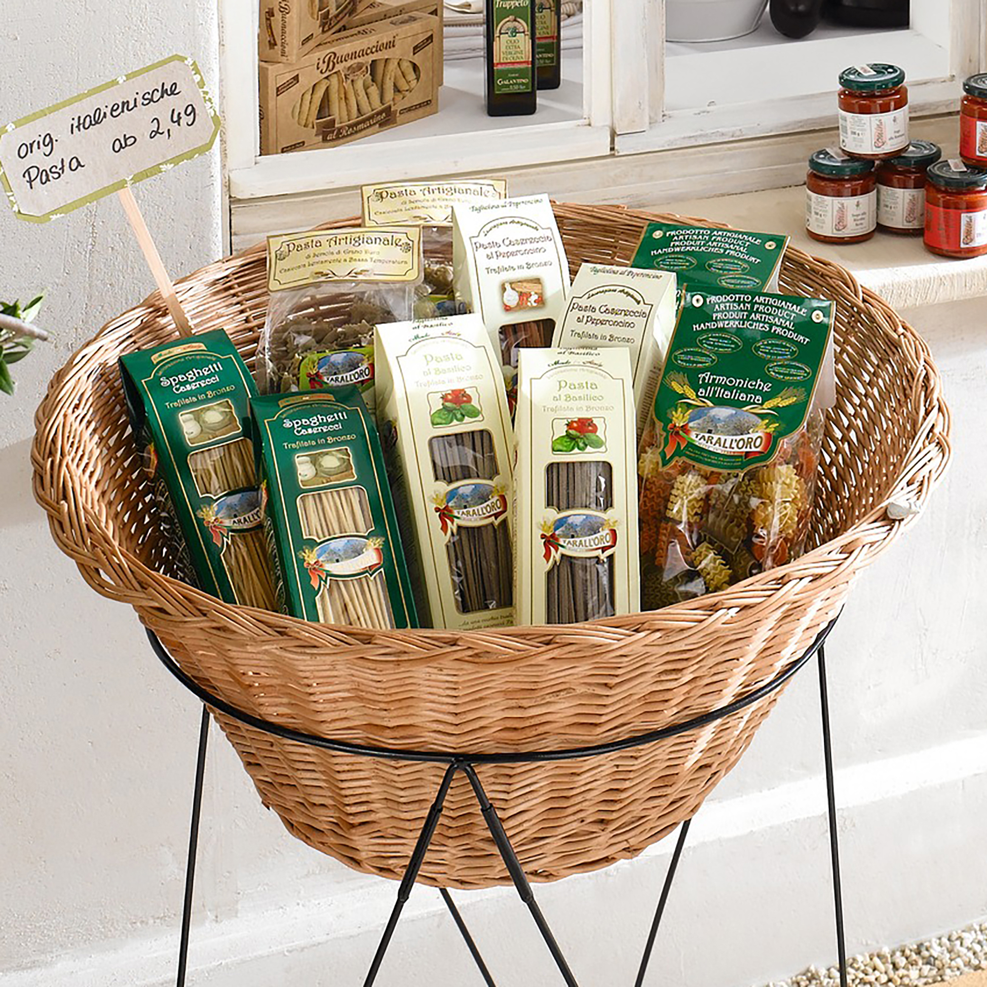 Acheter Panier de présentation "osier plein", rond  dans la boutique en ligne de Frank Flechtwaren