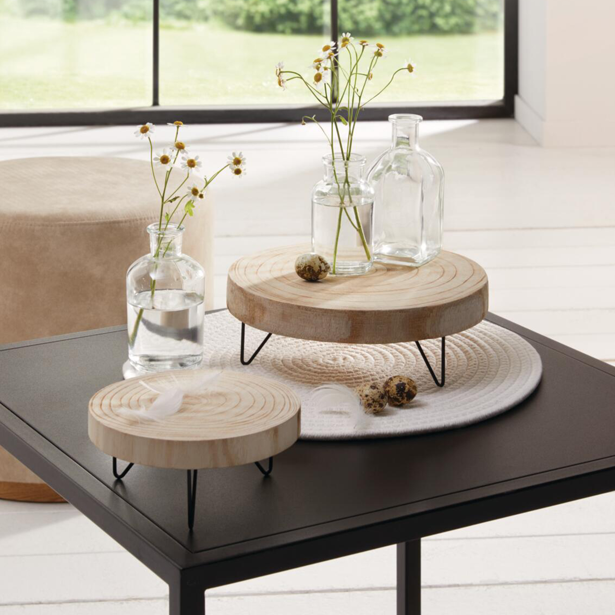 Acheter Lot de 2 disque en bois "nature"  dans la boutique en ligne de Frank Flechtwaren