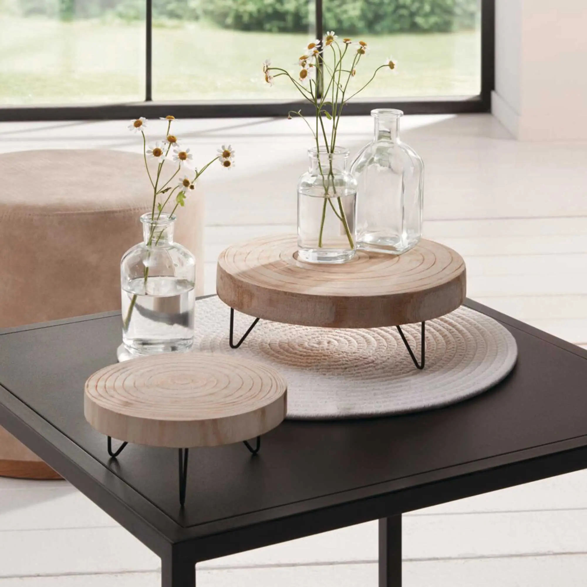 Acheter Lot de 2 disque en bois "nature"  dans la boutique en ligne de Frank Flechtwaren