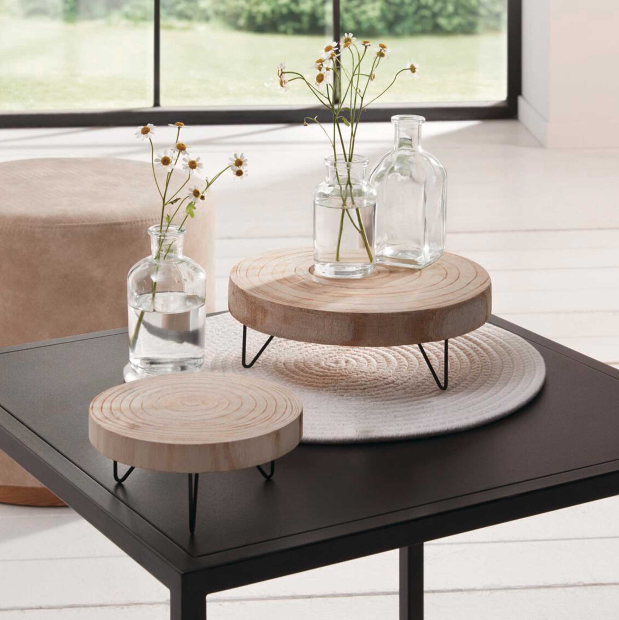 Acheter Lot de 2 disque en bois "nature"  dans la boutique en ligne de Frank Flechtwaren