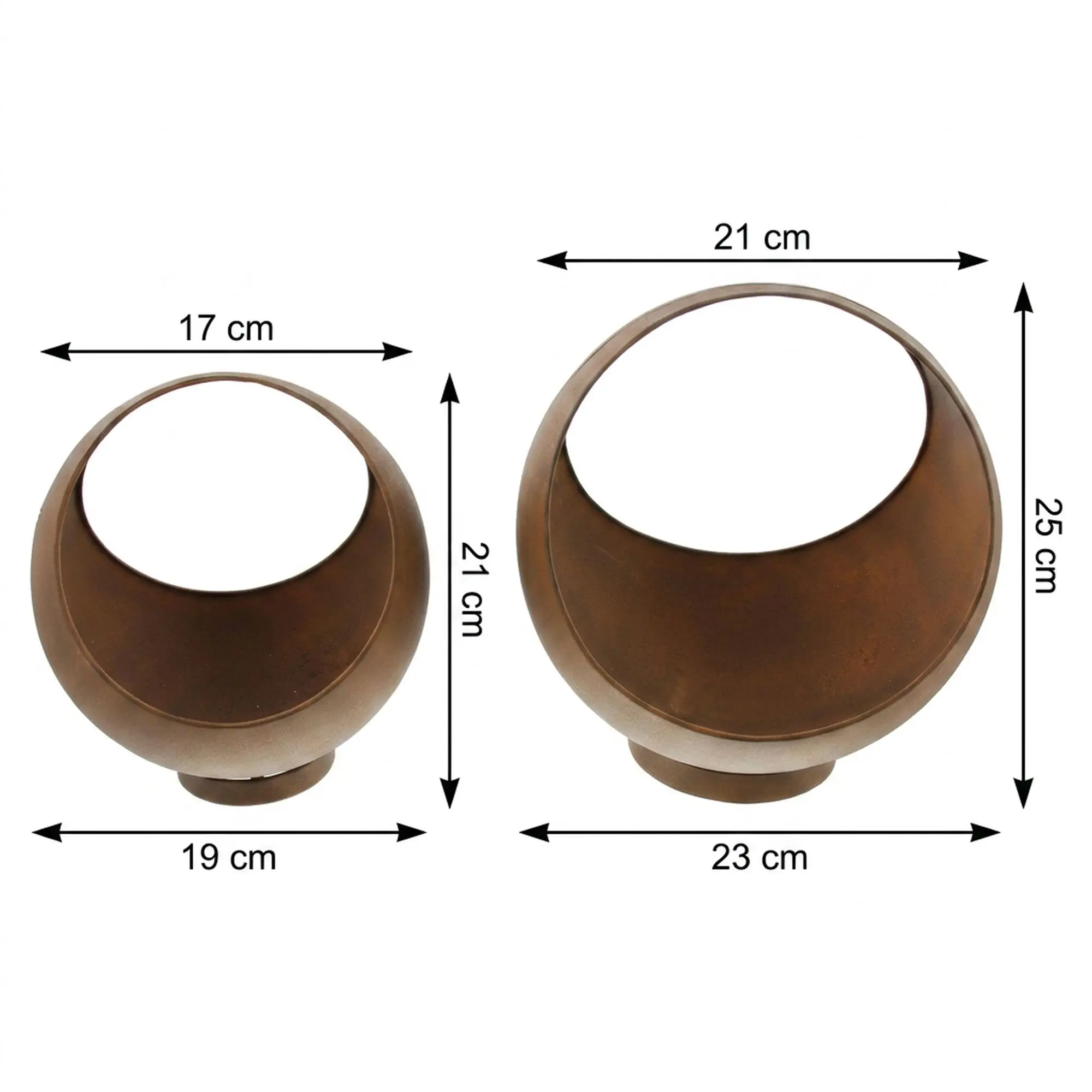 Acheter Lot de 2 boules à plantes "rouille"  dans la boutique en ligne de Frank Flechtwaren pour Jardin de Pâques coloré