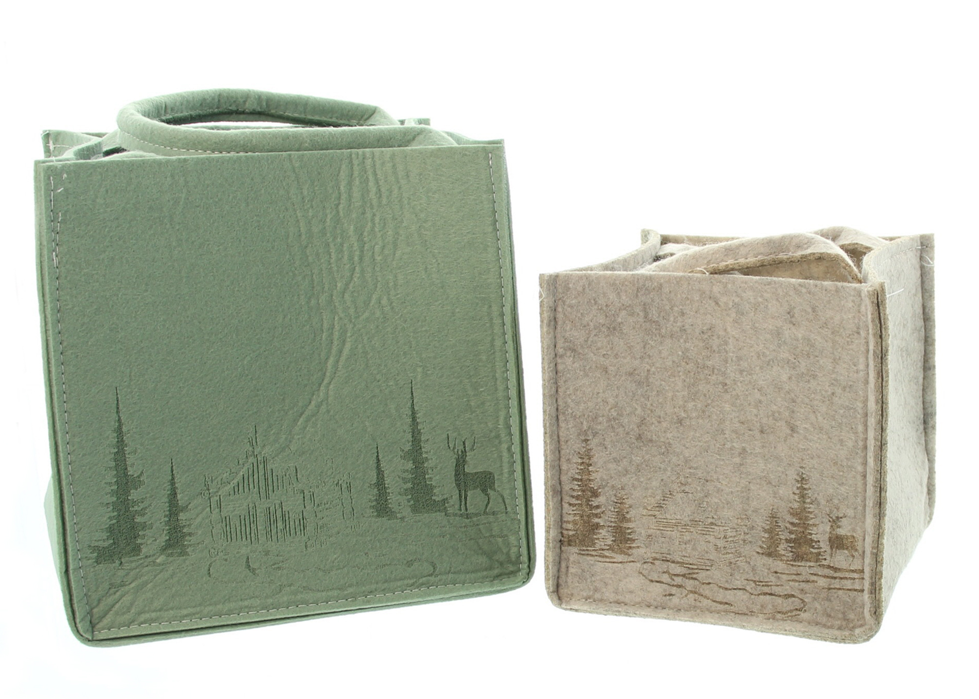 Acheter Lot de 2 sacs "forêt d'hiver"  dans la boutique en ligne de Frank Flechtwaren