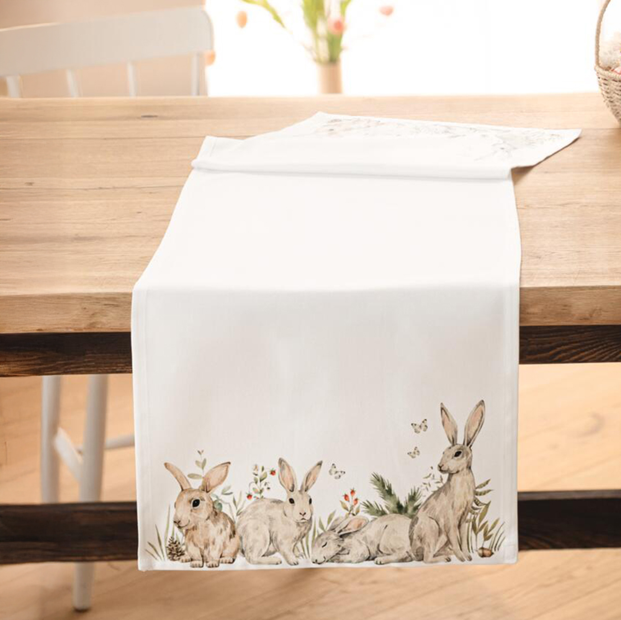 Acheter Chemin de table "horde de lapins"  dans la boutique en ligne de Frank Flechtwaren