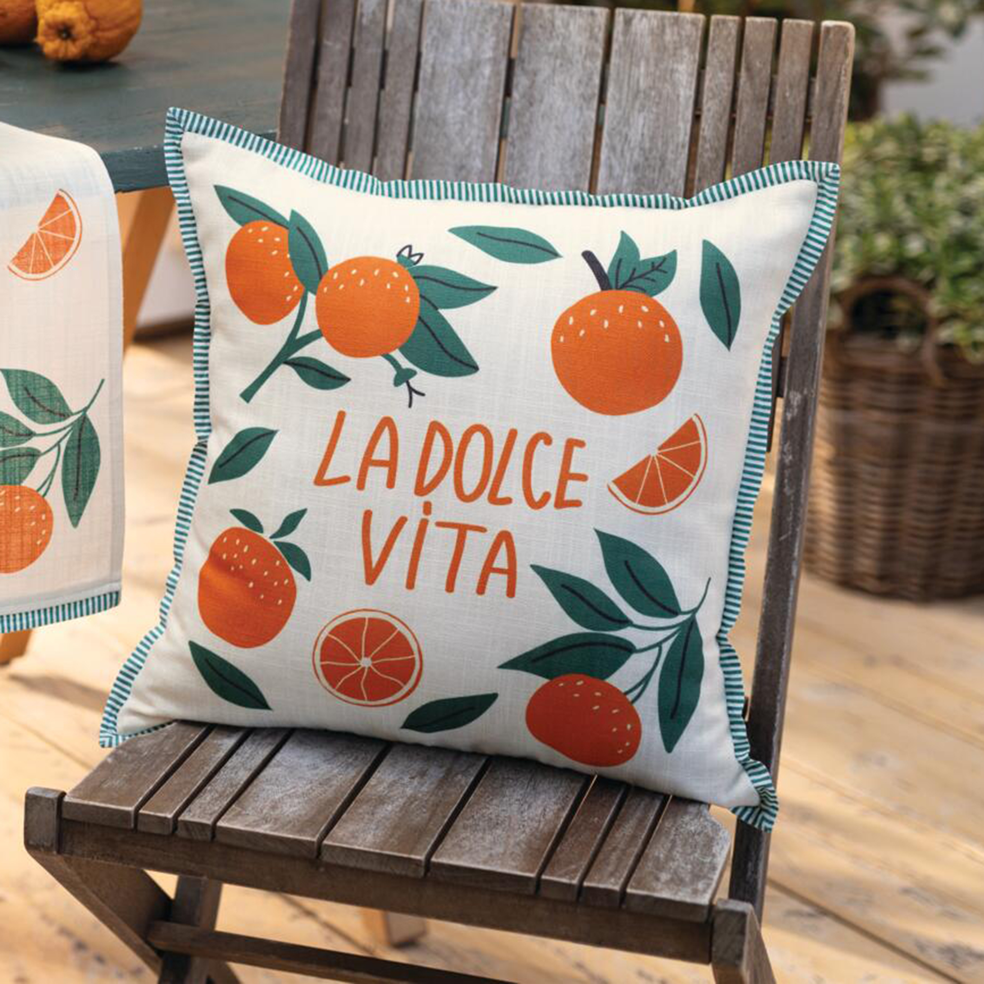 Acheter Housse de coussin "La Dolce Vita"  dans la boutique en ligne de Frank Flechtwaren