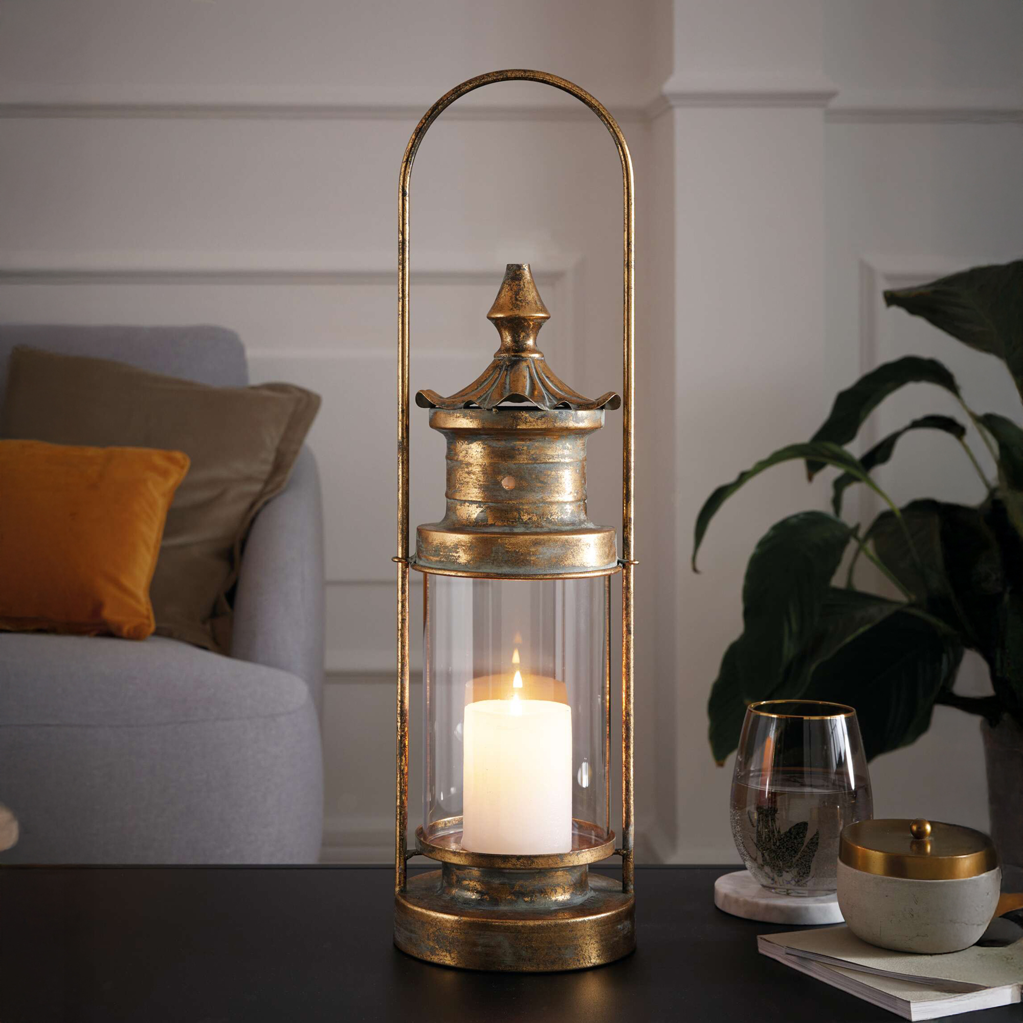 Acheter Lanterne "doré"  dans la boutique en ligne de Frank Flechtwaren