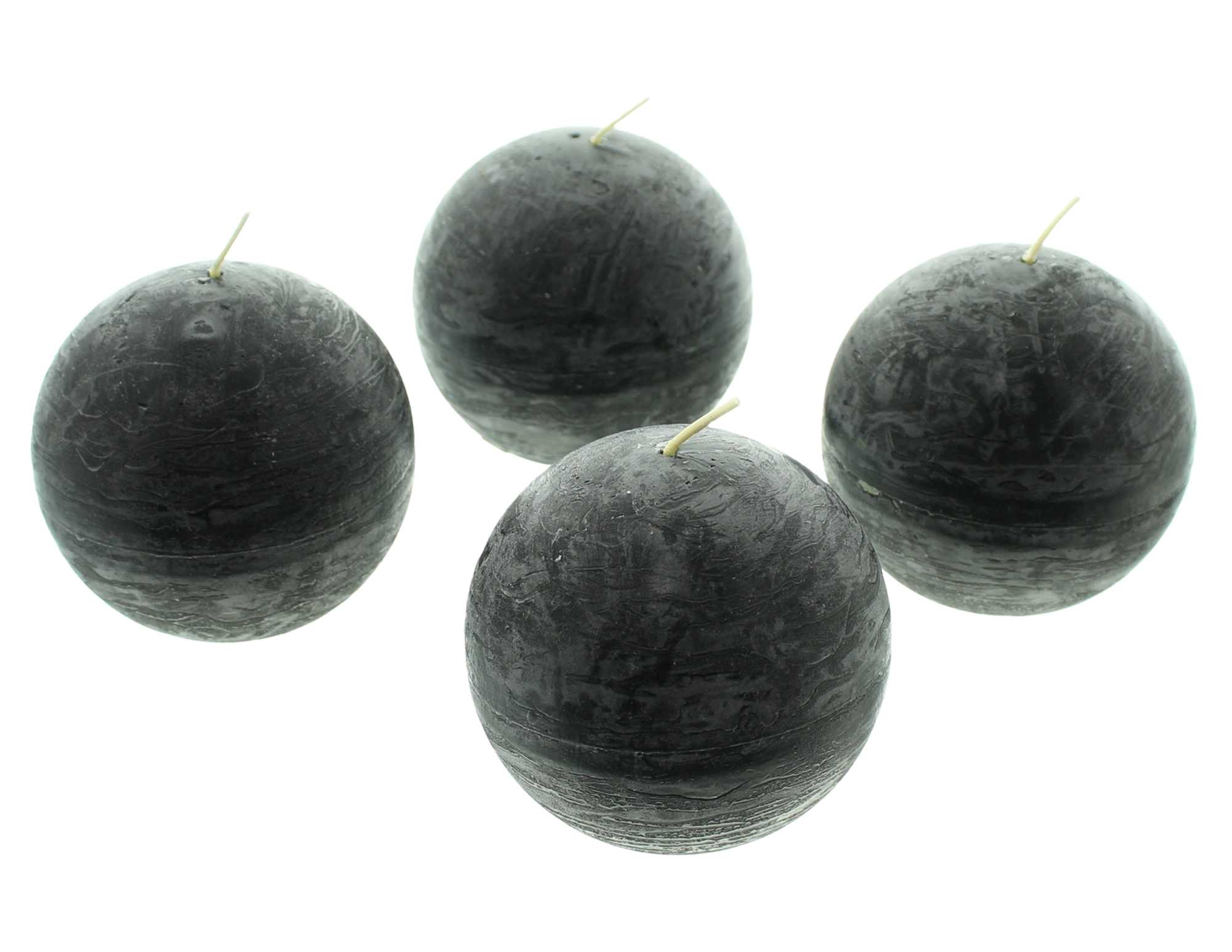 Acheter Lot de 4 bougies rondes " Black"  dans la boutique en ligne de Frank Flechtwaren pour Pâques