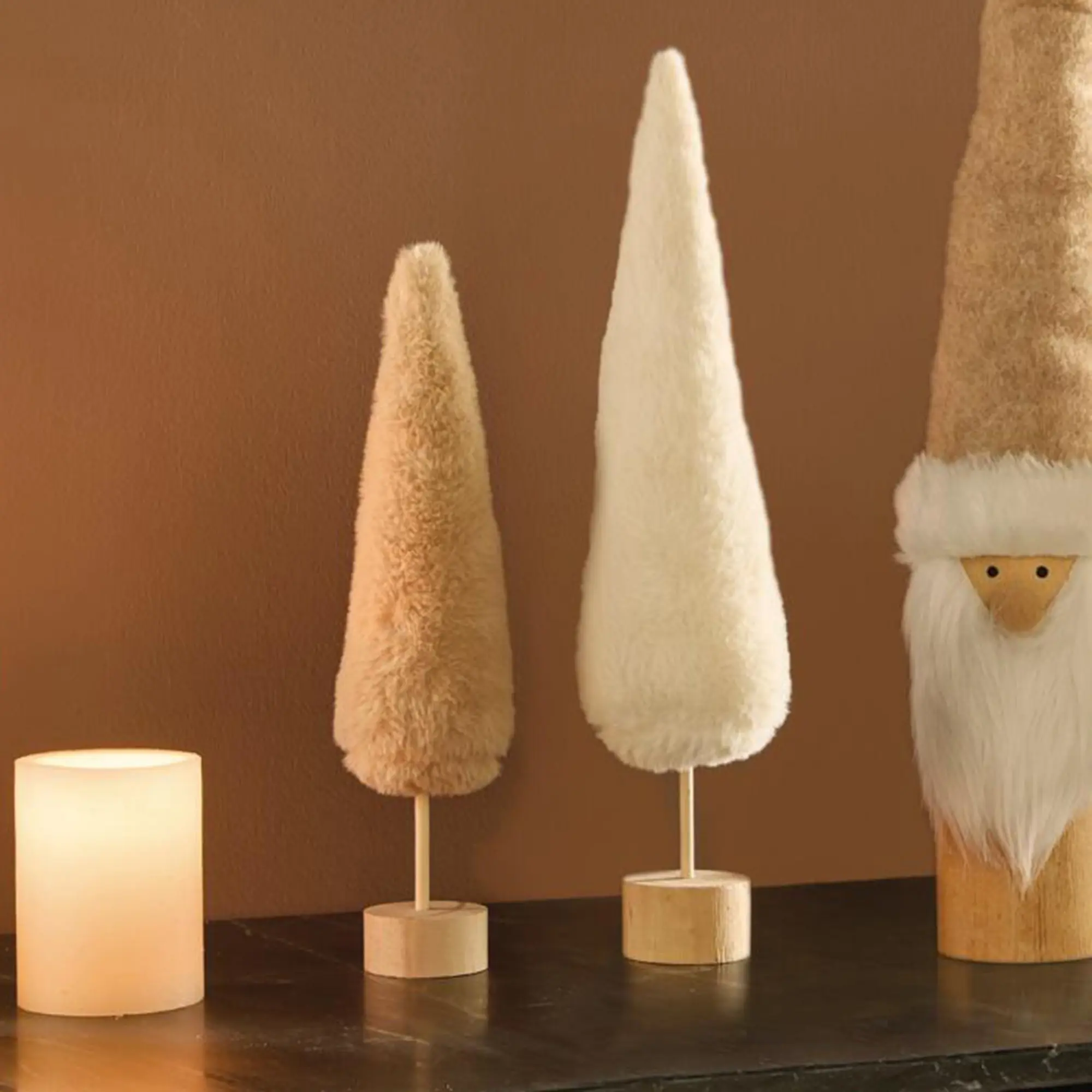 Acheter Sapin décoratif « Peluche », lot de 2 dans la boutique en ligne de Frank Flechtwaren
