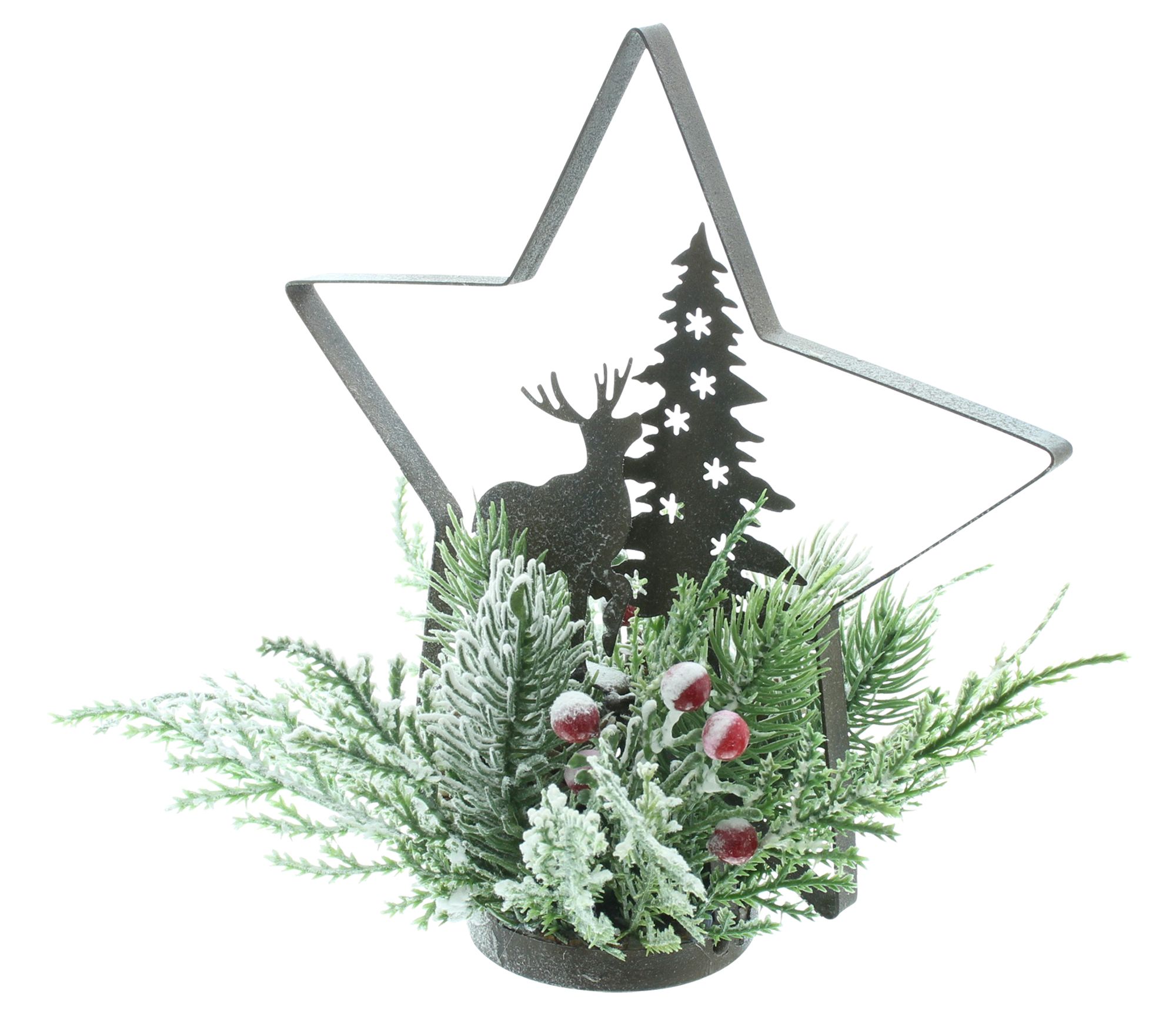 Acheter Étoile "cerf &amp; sapin"  dans la boutique en ligne de Frank Flechtwaren pour Étoiles